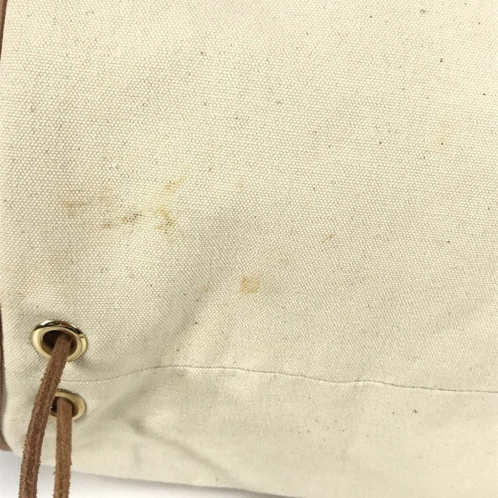 Hermes White Cotton Shoulder Bag (Pre-Owned)