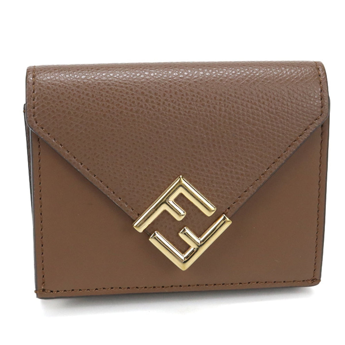 Fendi Brown Leather Wallet (Tri-Fold) (Pre-Owned)