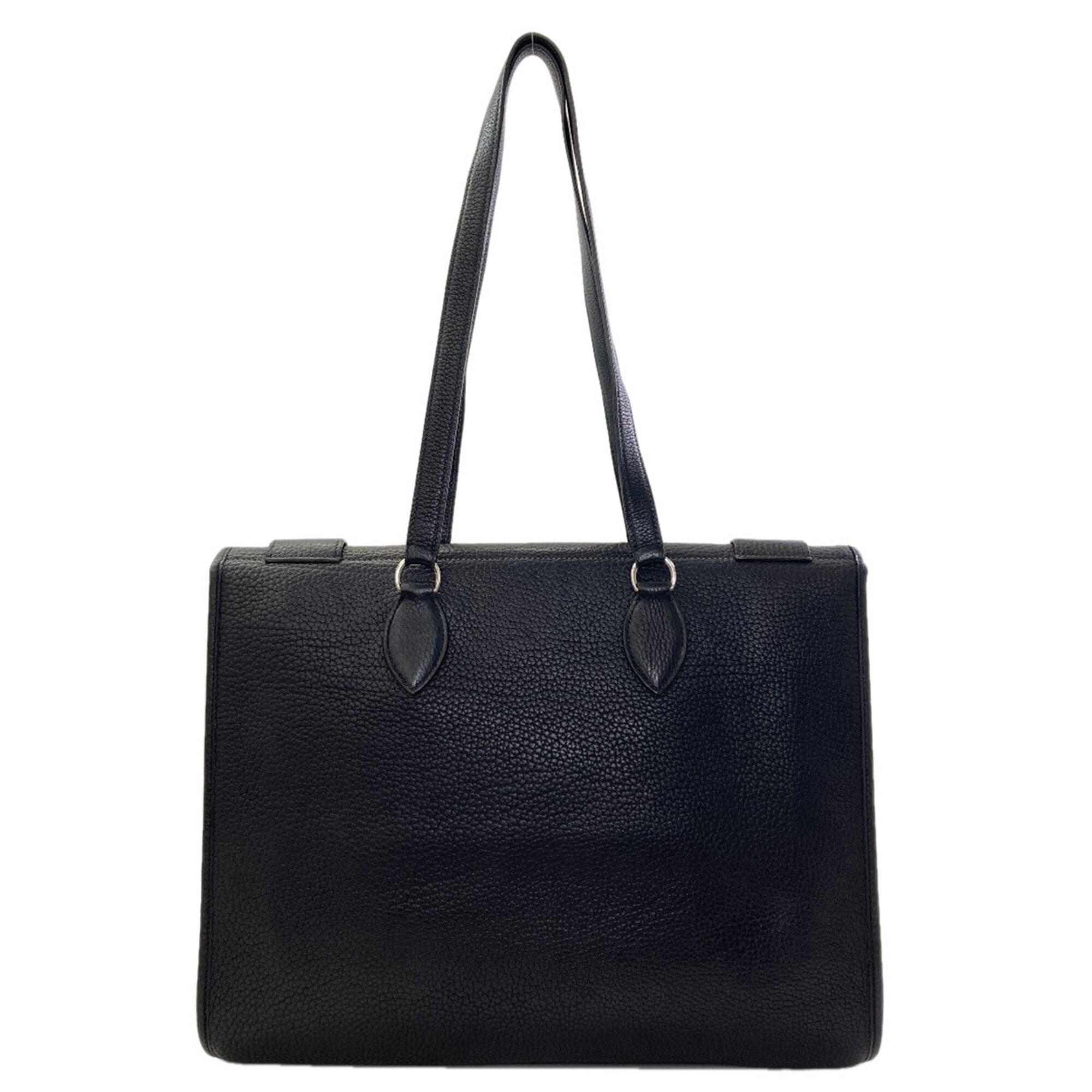 Hermes Black Leather Tote Bag (Pre-Owned)