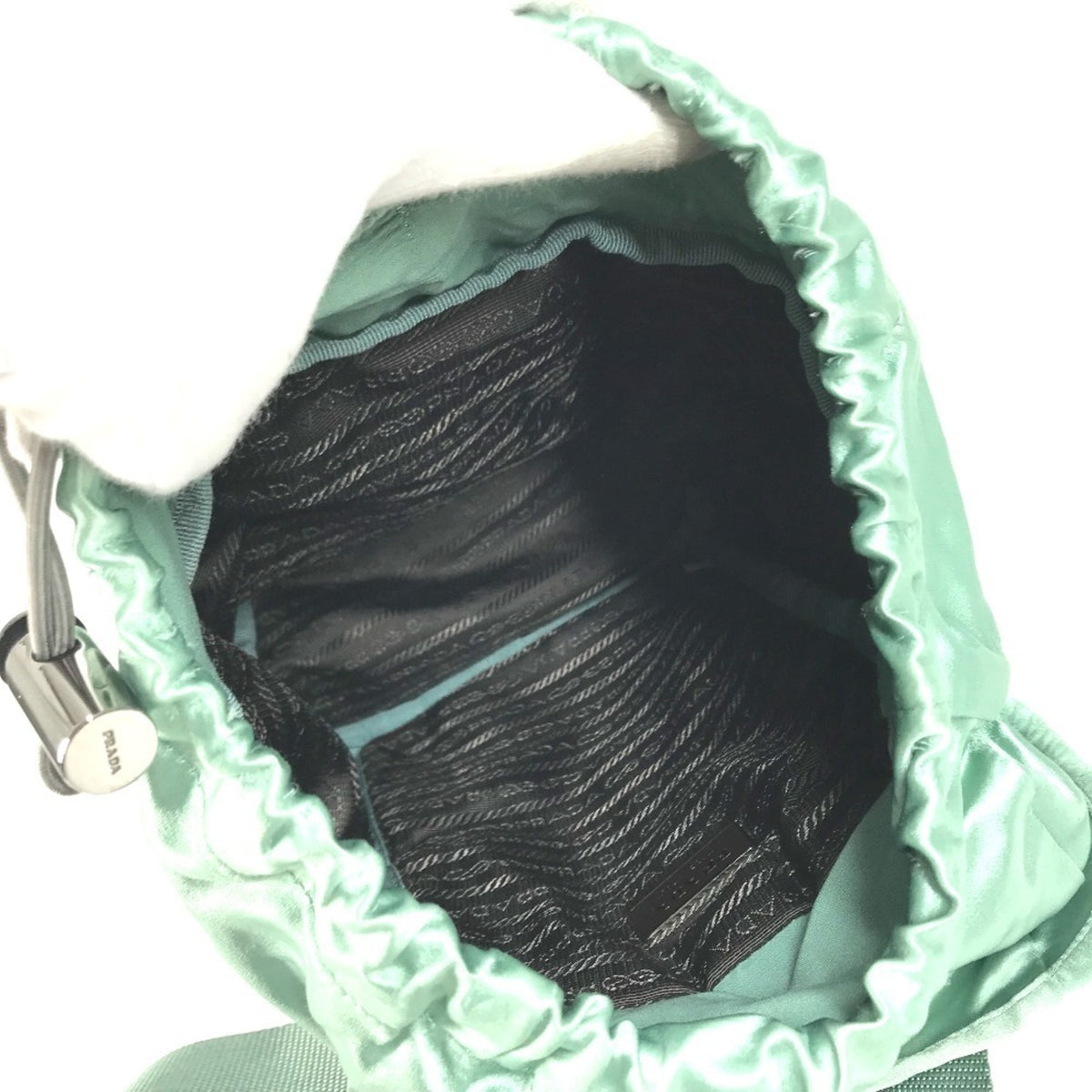 Prada Green Satin Backpack (Pre-Owned)