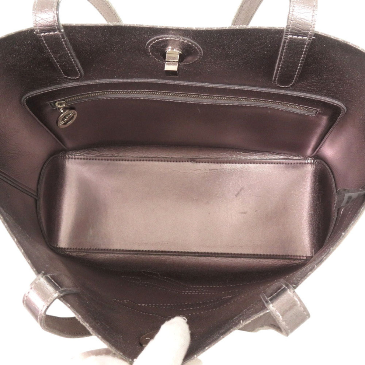 Longchamp Gray Suede Tote Bag (Pre-Owned)