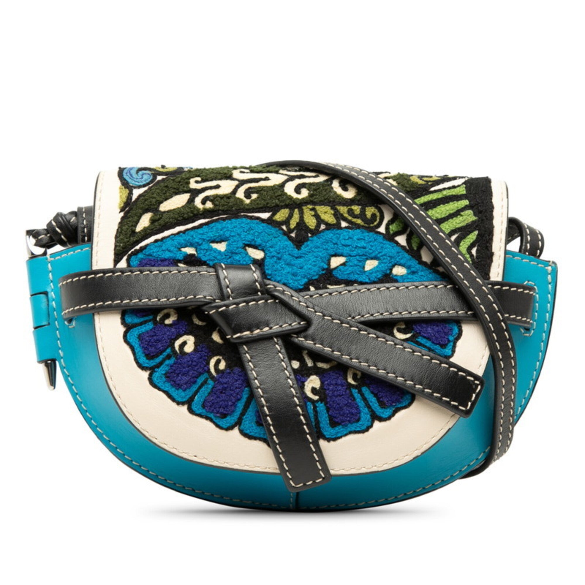 Loewe Blue Multi-Color Leather Pochette Shoulder Bag (Pre-Owned)