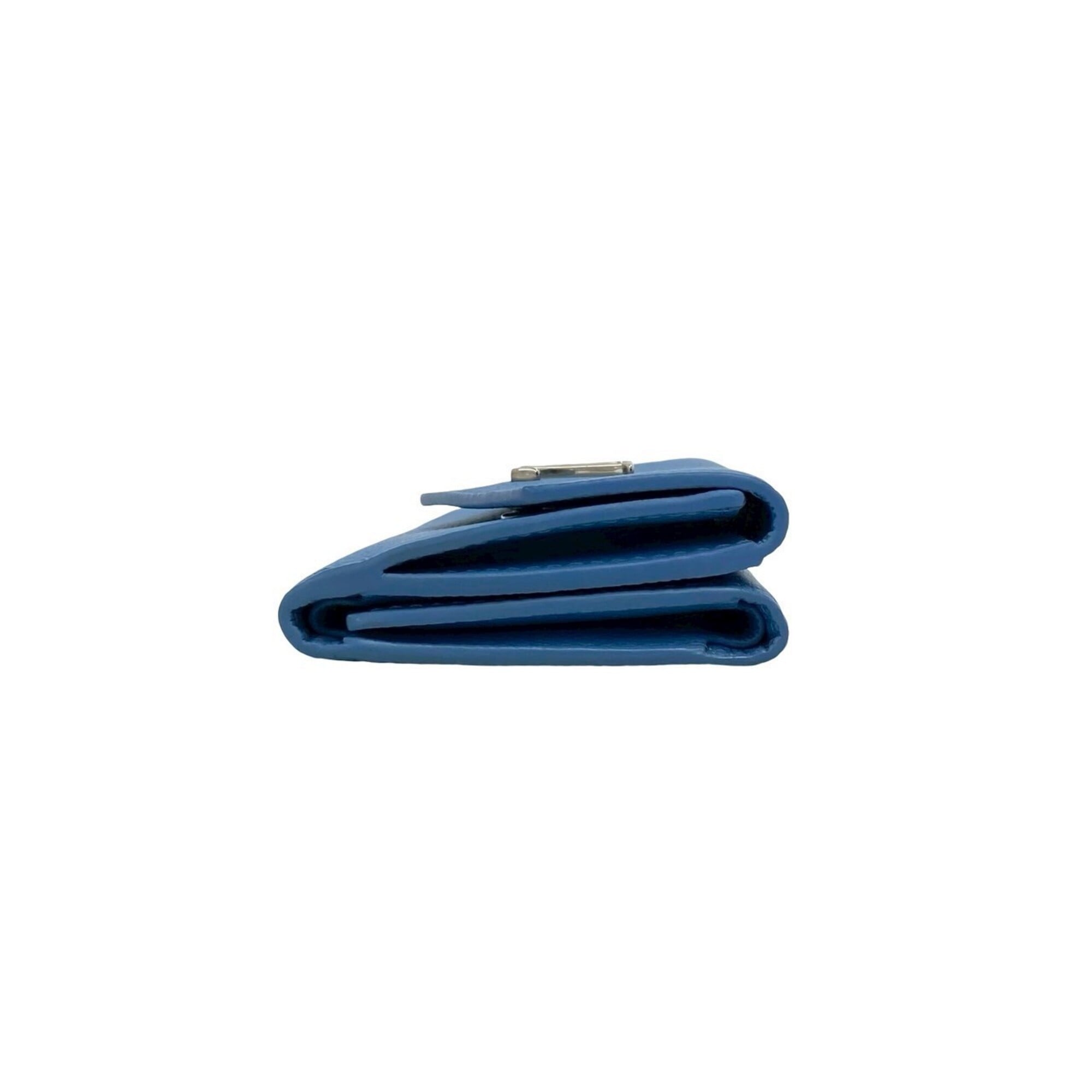 Louis Vuitton Blue Leather Wallet (Tri-Fold) (Pre-Owned)