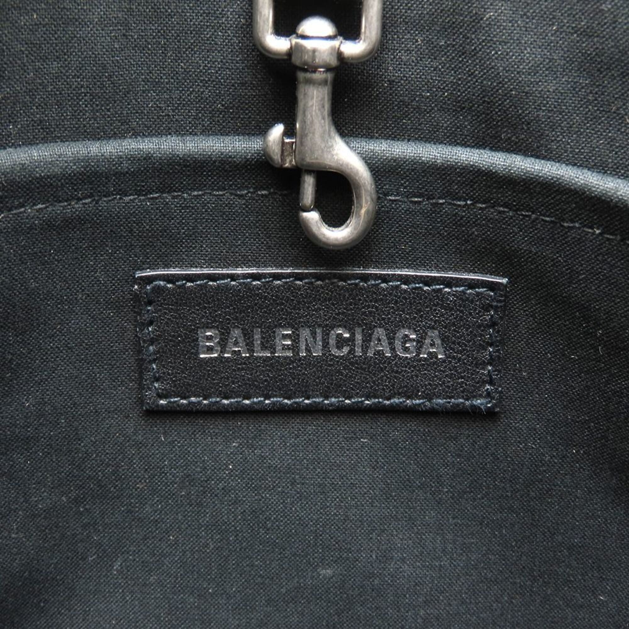 Balenciaga Black Canvas Leather Tote Bag (Pre-Owned)