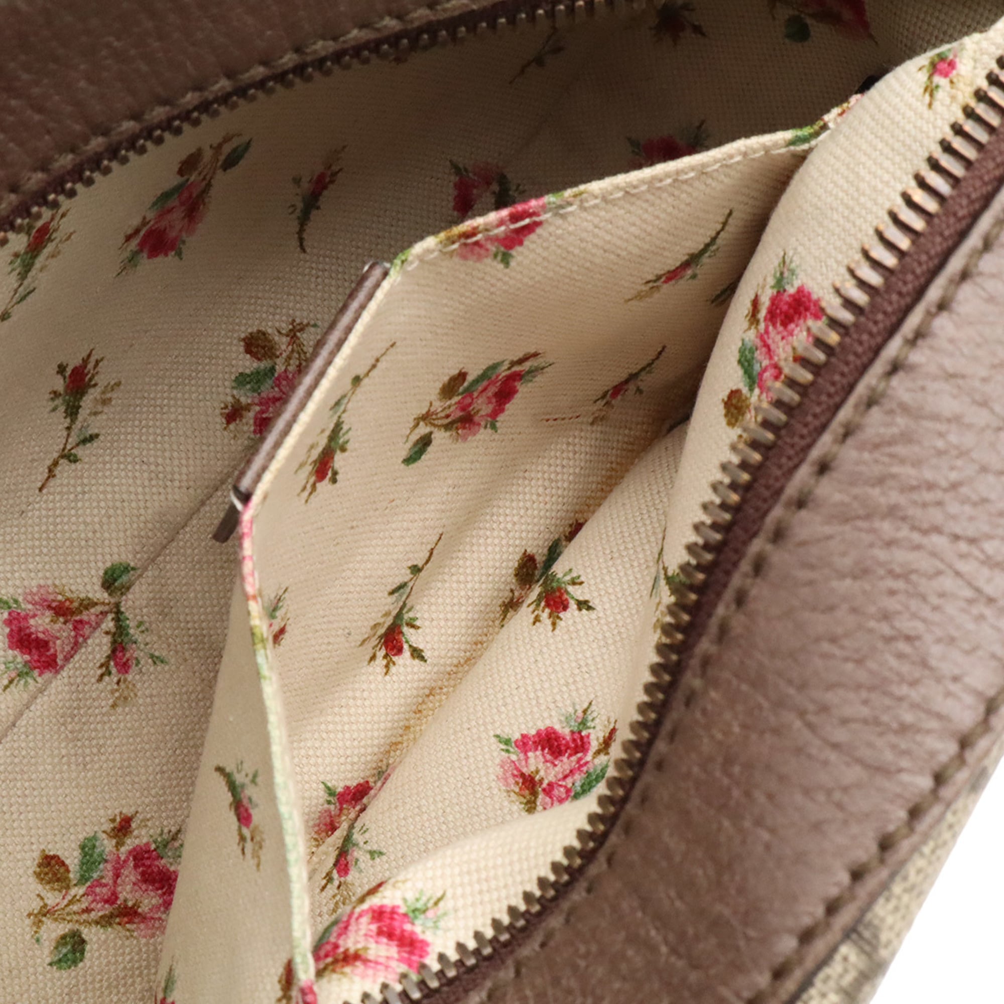 Gucci Beige Green Red Color Yellow Gg Supreme Leather Clutch Bag Handbag Shoulder Bag (Pre-Owned)