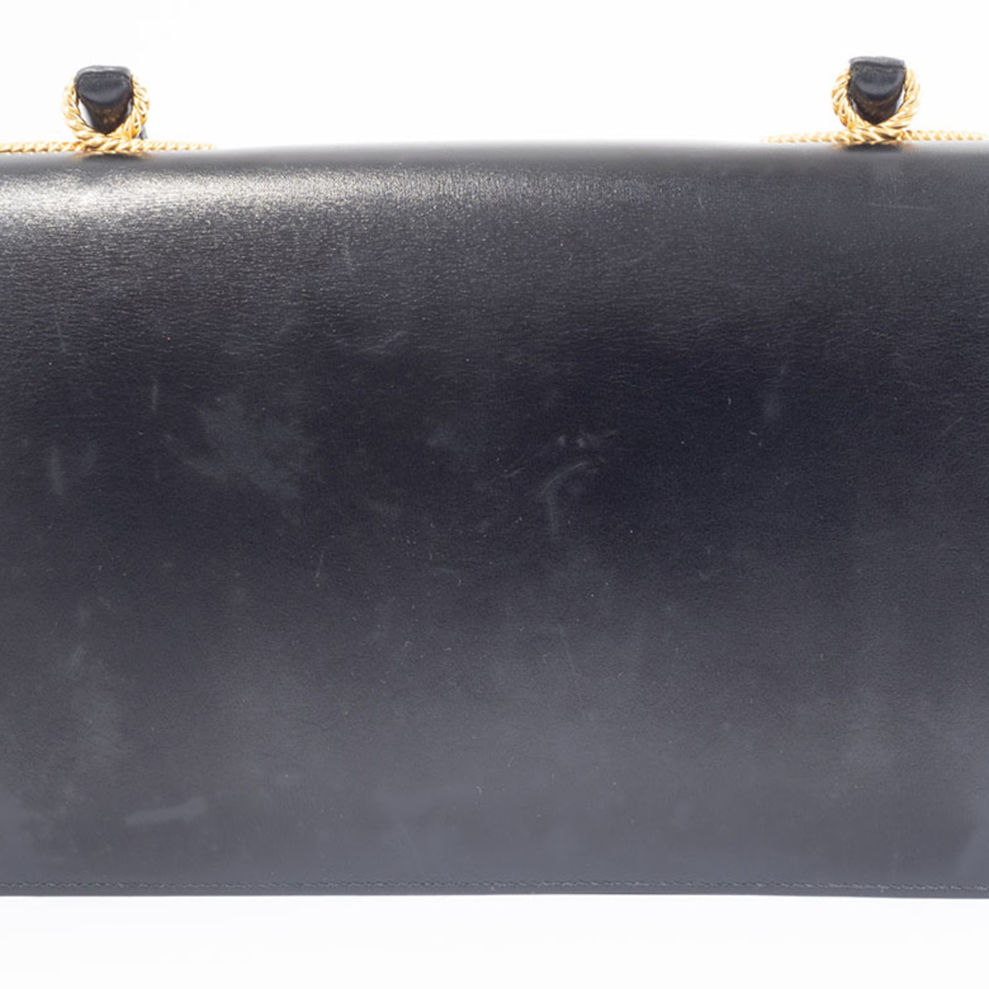 Hermes Black Box Calf Leather Handbag (Pre-Owned)