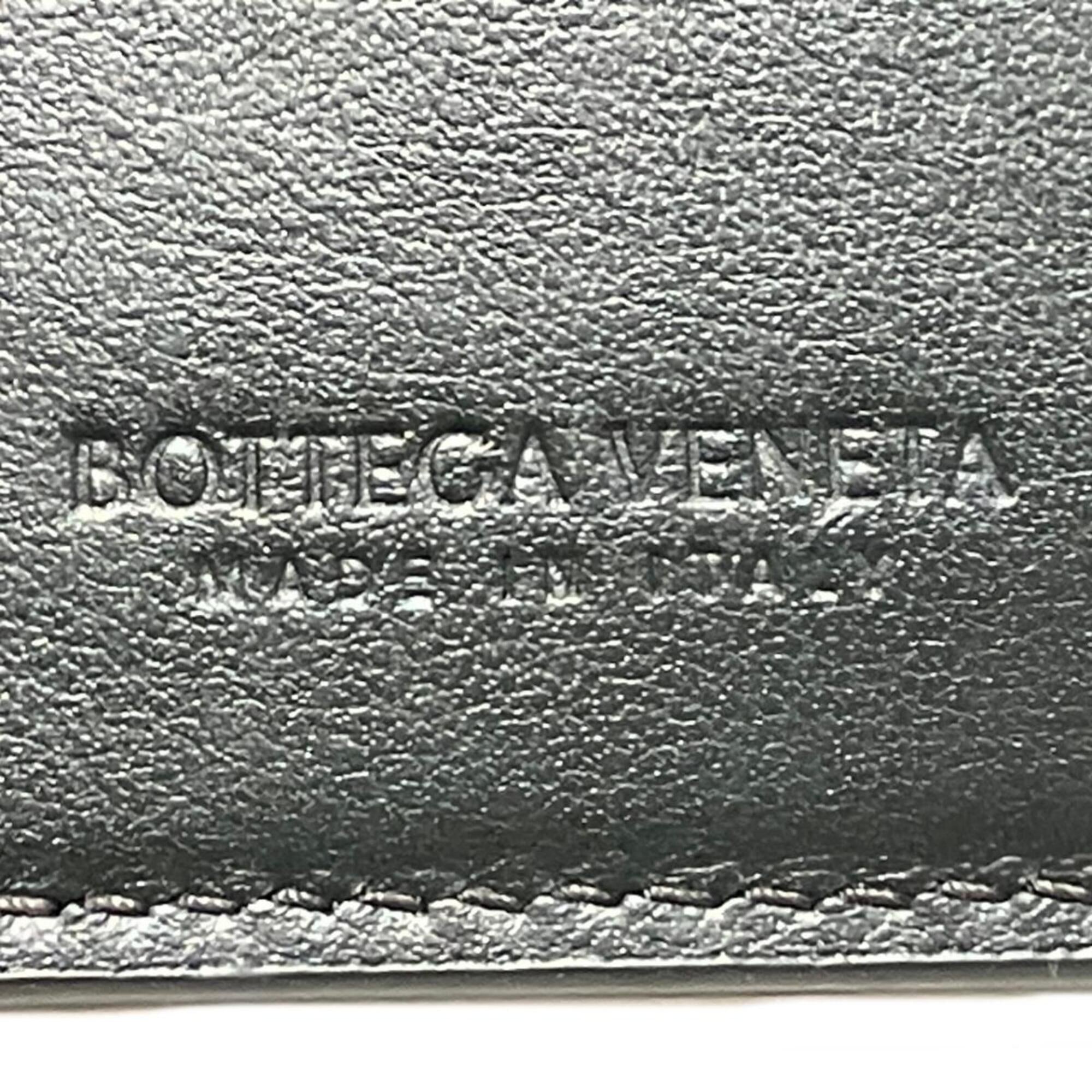 Bottega Veneta Gray Leather Wallet (Bi-Fold) (Pre-Owned)