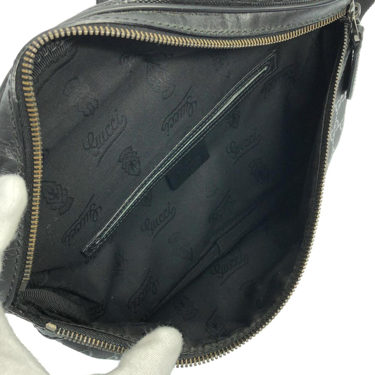 Unspecified Black Coated Canvas Fanny Pack (Pre-Owned)