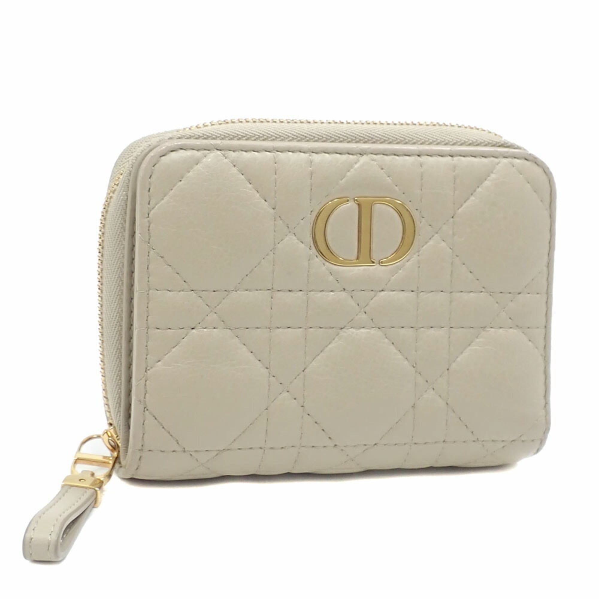 Christian Dior Beige Leather Wallet (Bi-Fold) (Pre-Owned)