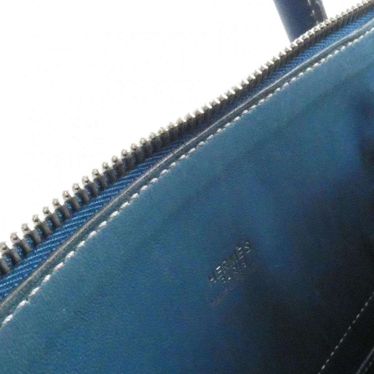 Hermes Blue Box Calf Leather Handbag (Pre-Owned)