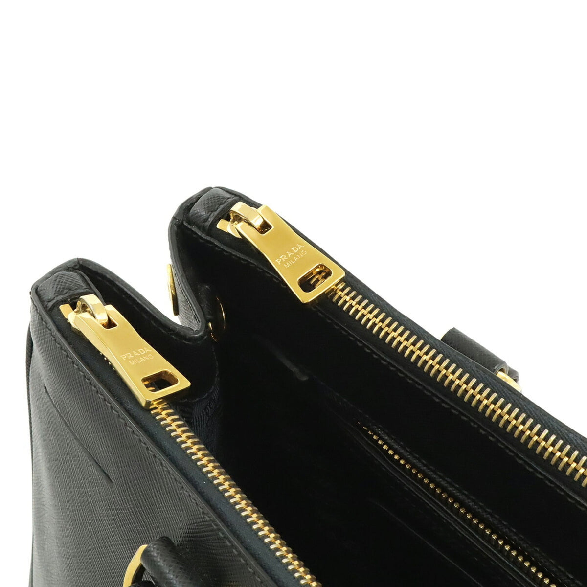 Prada Black Nero Leather Handbag Tote Bag (Pre-Owned)