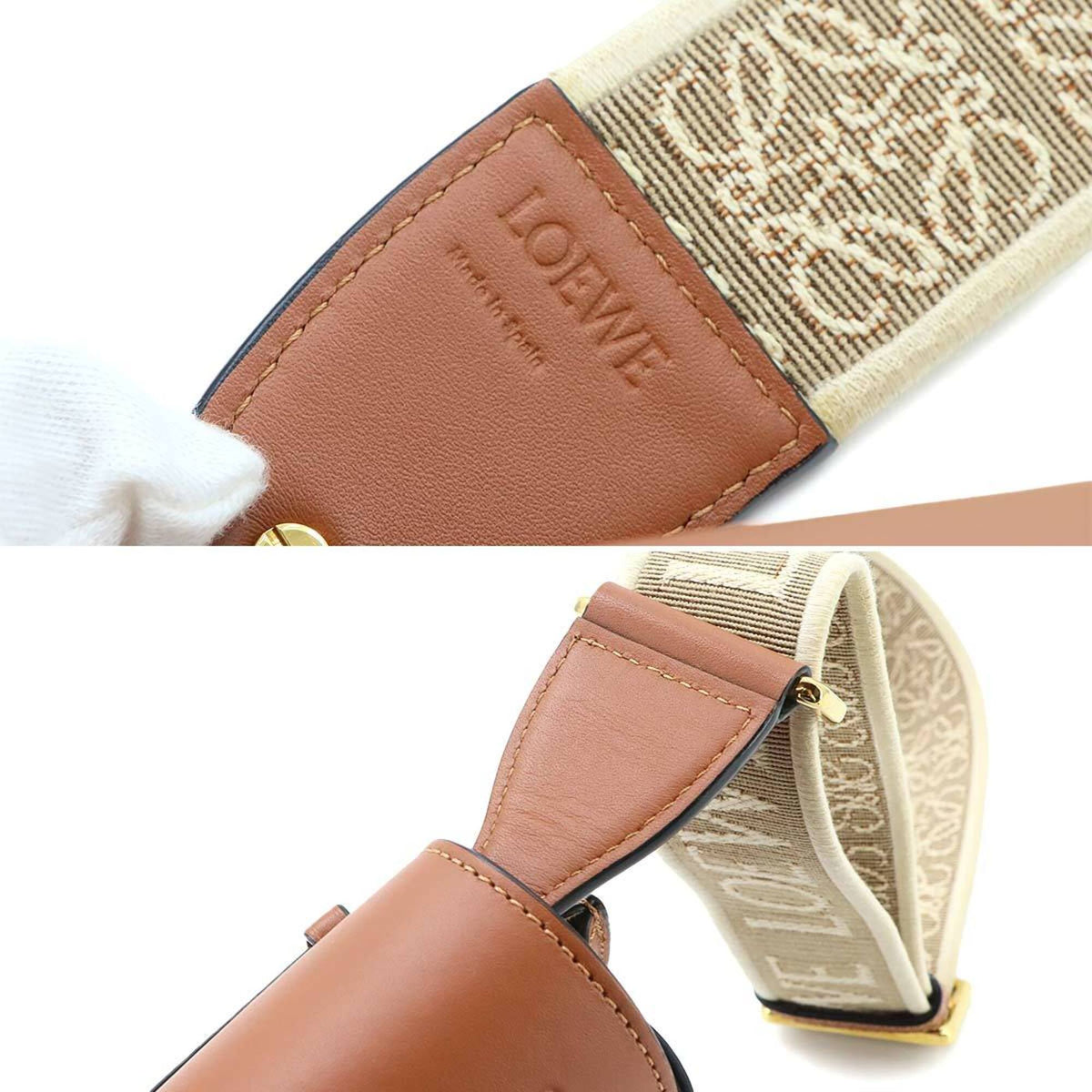 Loewe Brown Leather Handbag Shoulder Bag (Pre-Owned)