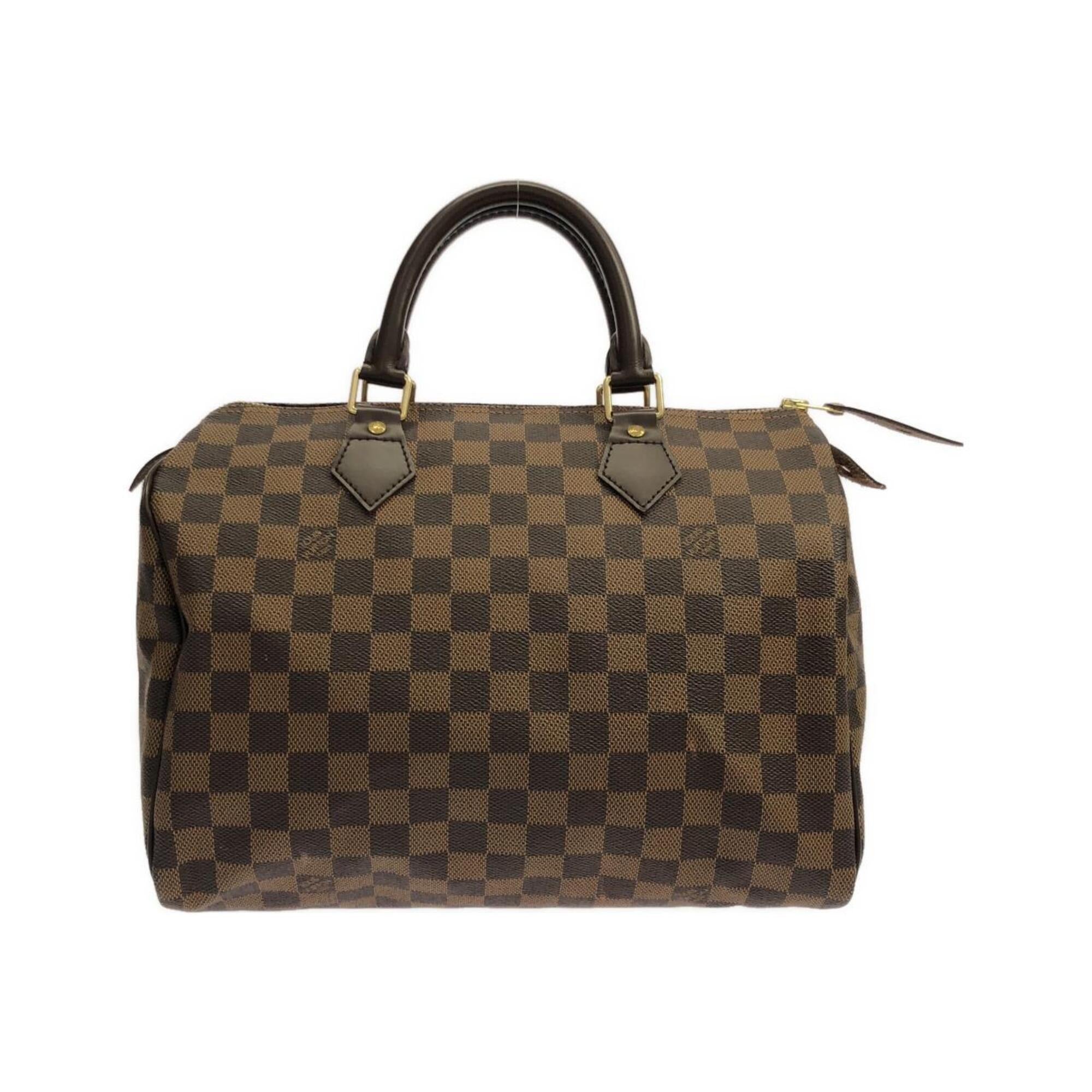 Louis Vuitton Damier Canvas Ebene Coated Canvas Boston Bag (Pre-Owned)