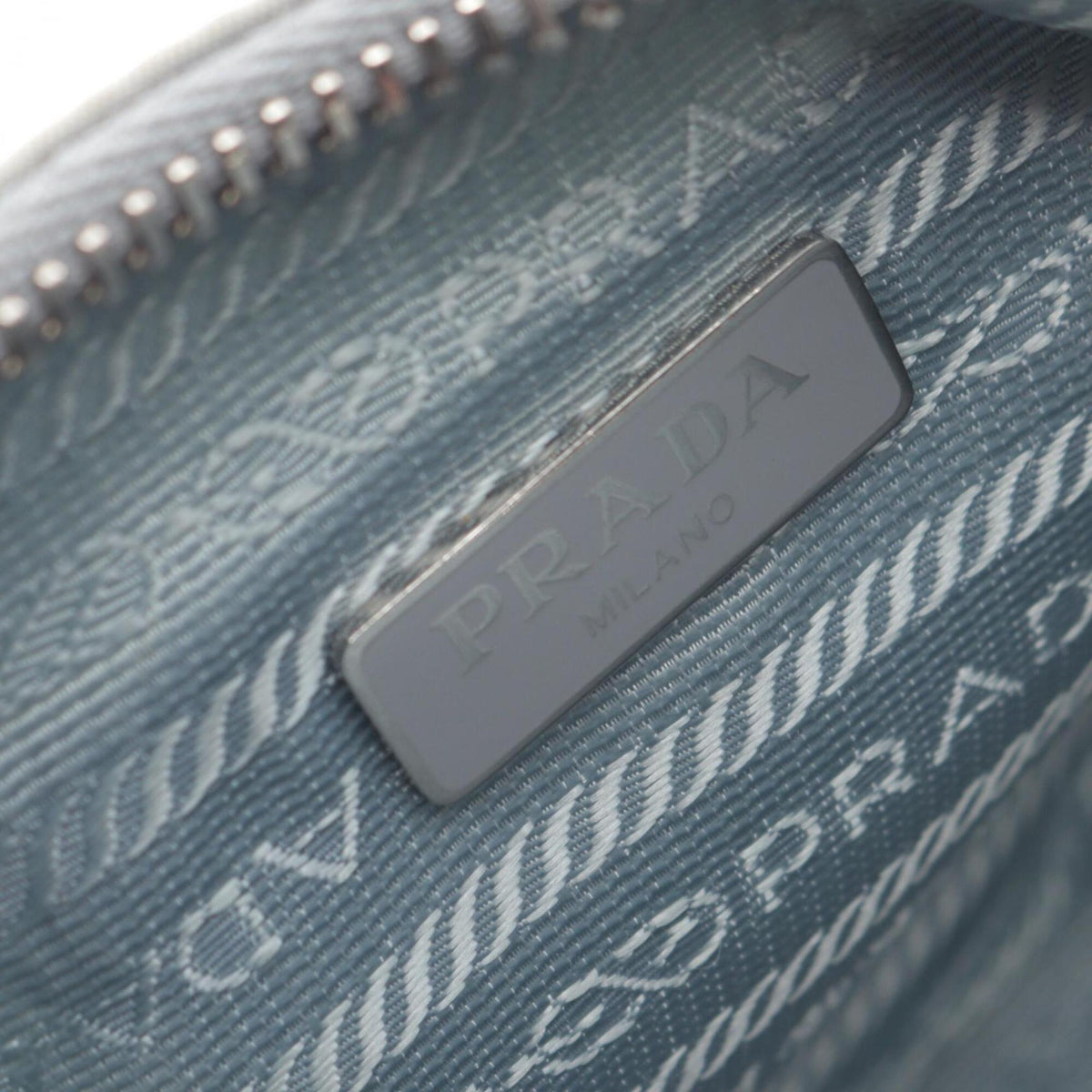 Prada Blue Nylon Saffiano Triangle Handbag Pouch Shoulder Bag (Pre-Owned)