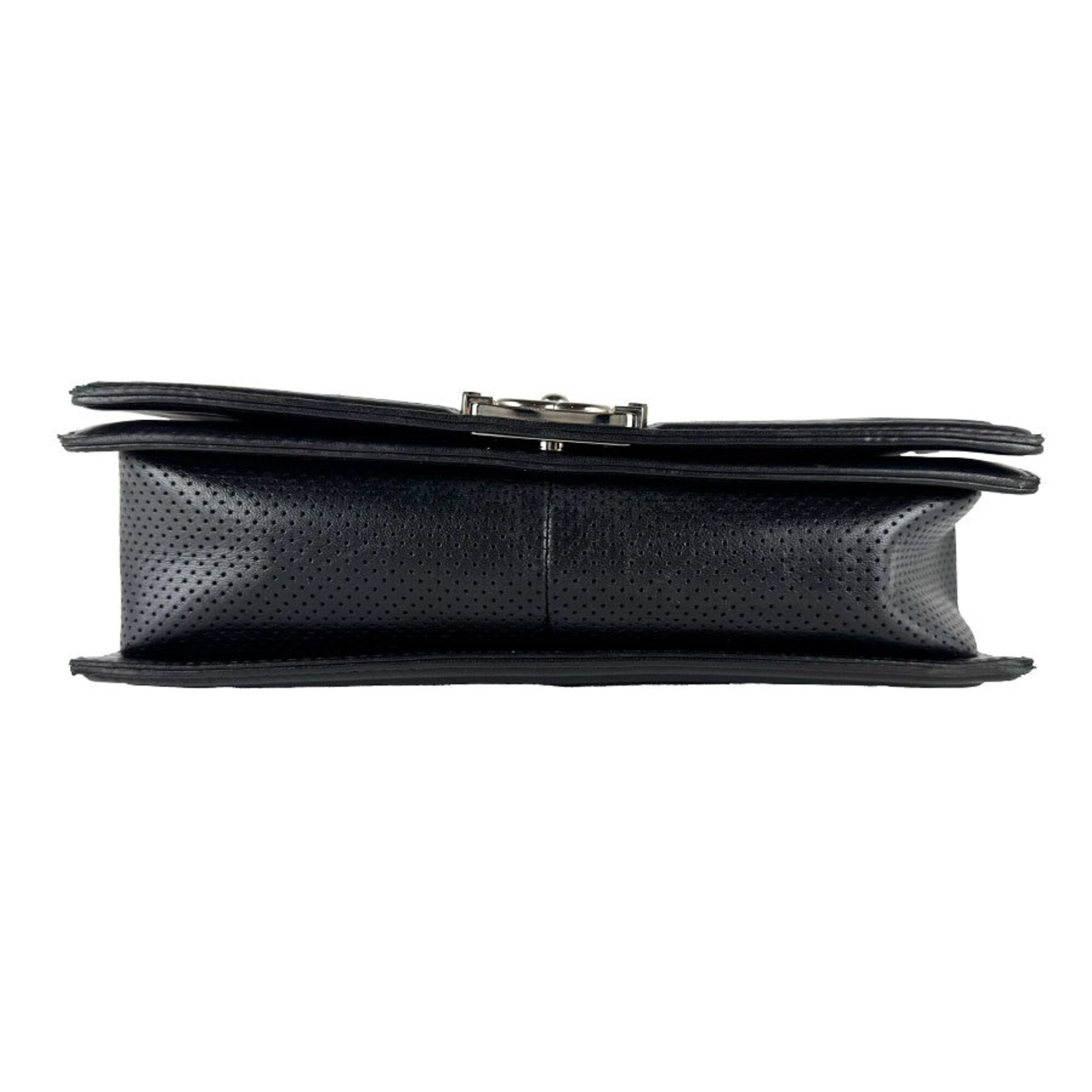 Chanel Black Leather Shoulder Bag (Pre-Owned)