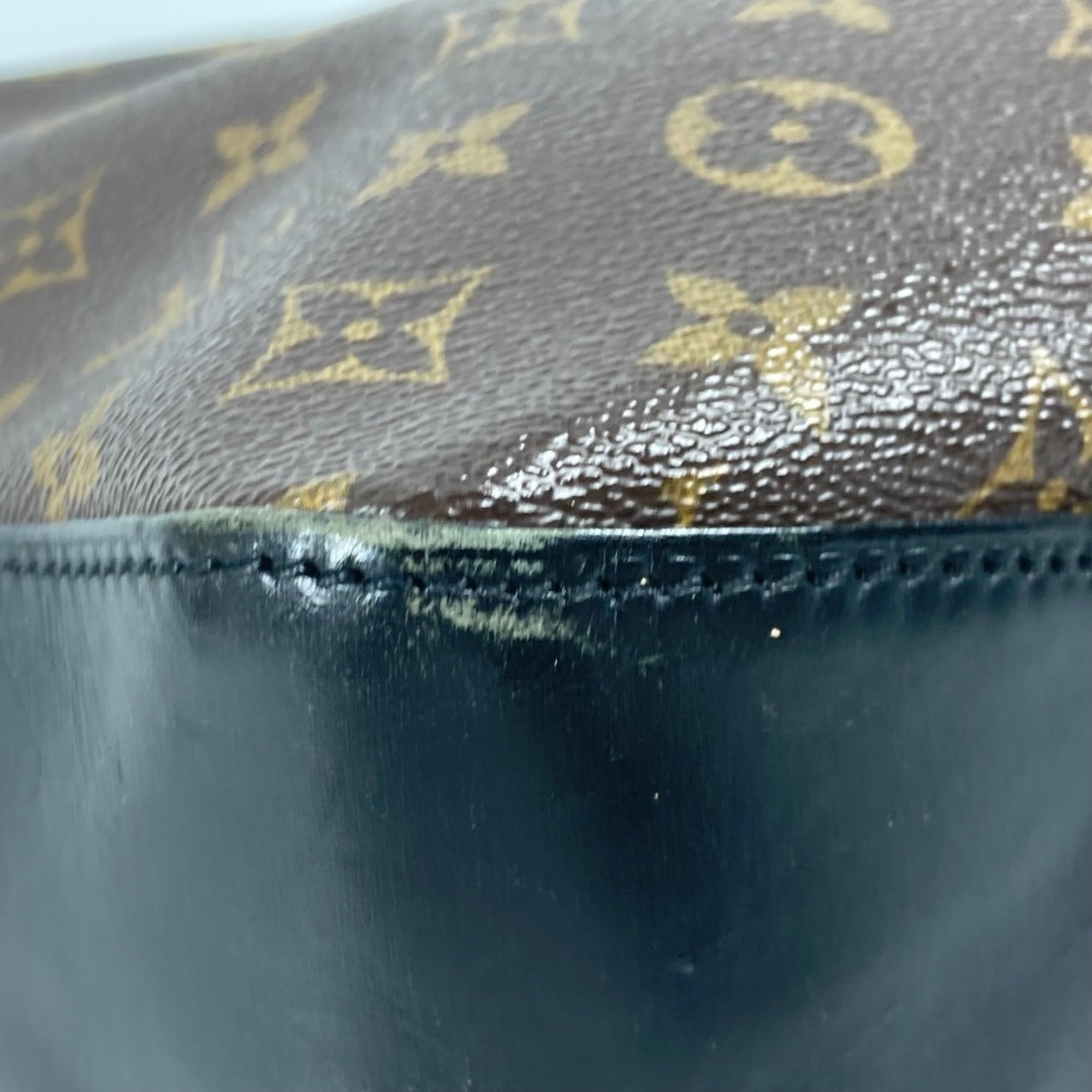 Louis Vuitton Black Brown Galle Monogram Macassar Canvas Shoulder Bag (Pre-Owned)