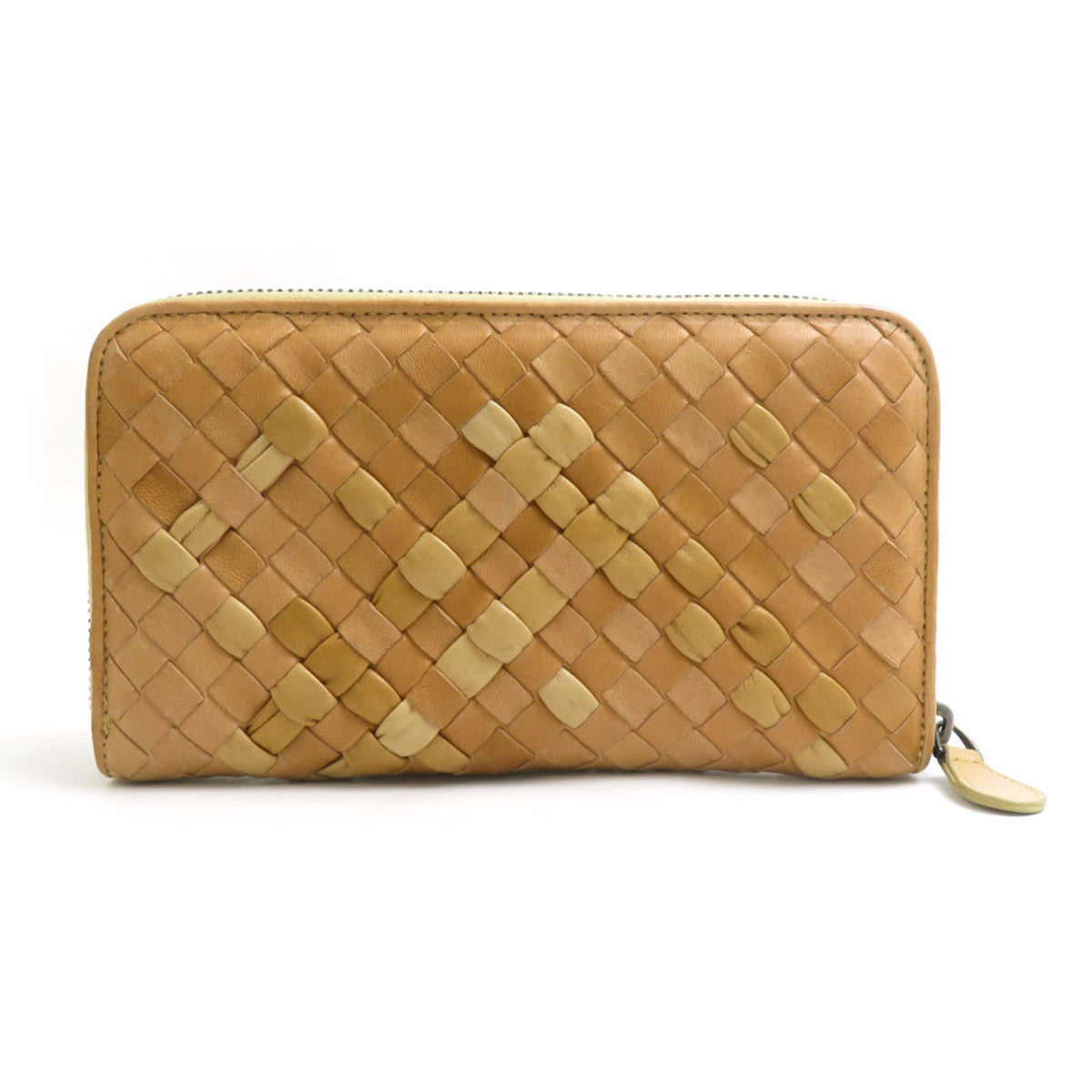 Bottega Veneta Light Brown Intrecciato Long Wallet (Bi-Fold) (Pre-Owned)