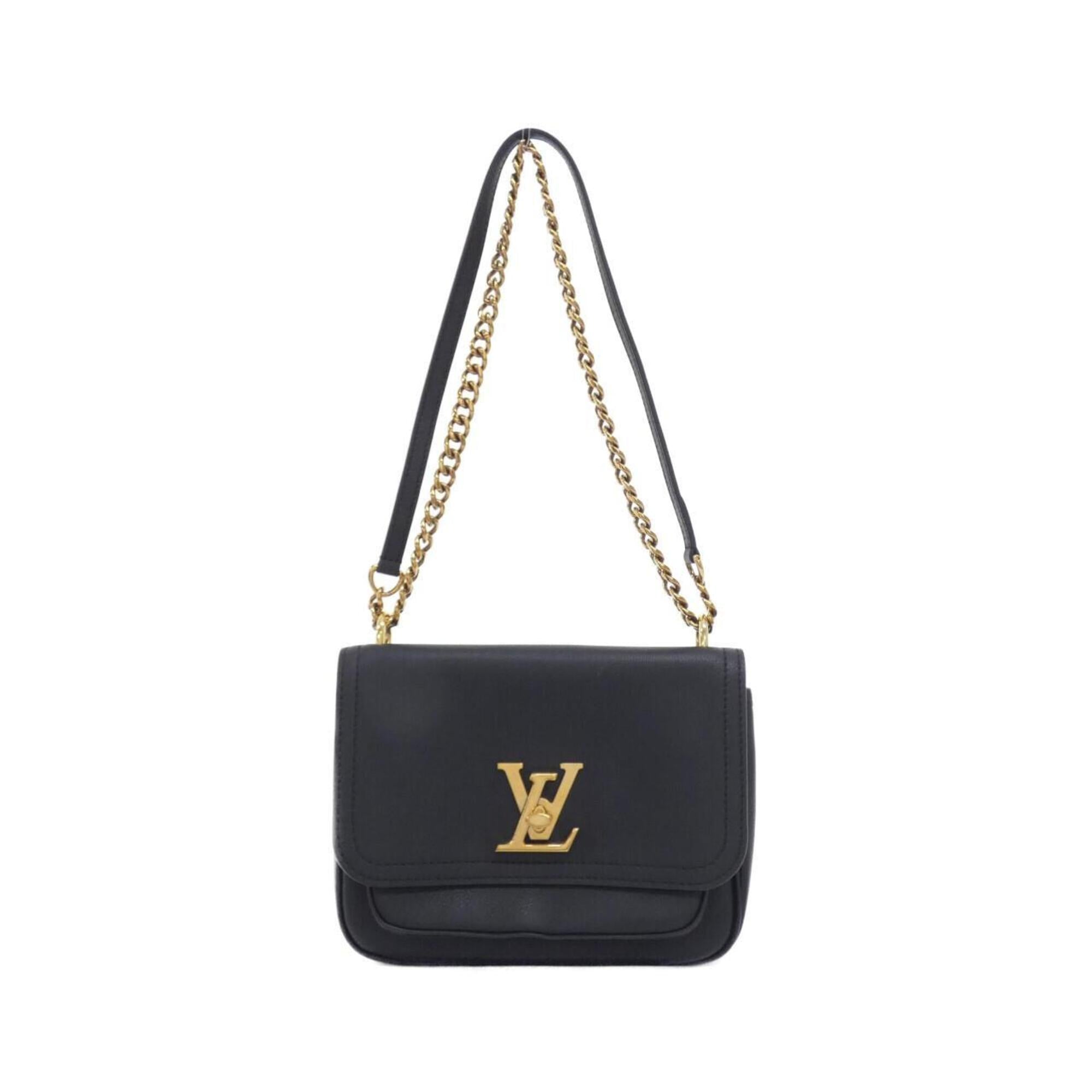 Louis Vuitton Black Leather Shoulder Bag (Pre-Owned)