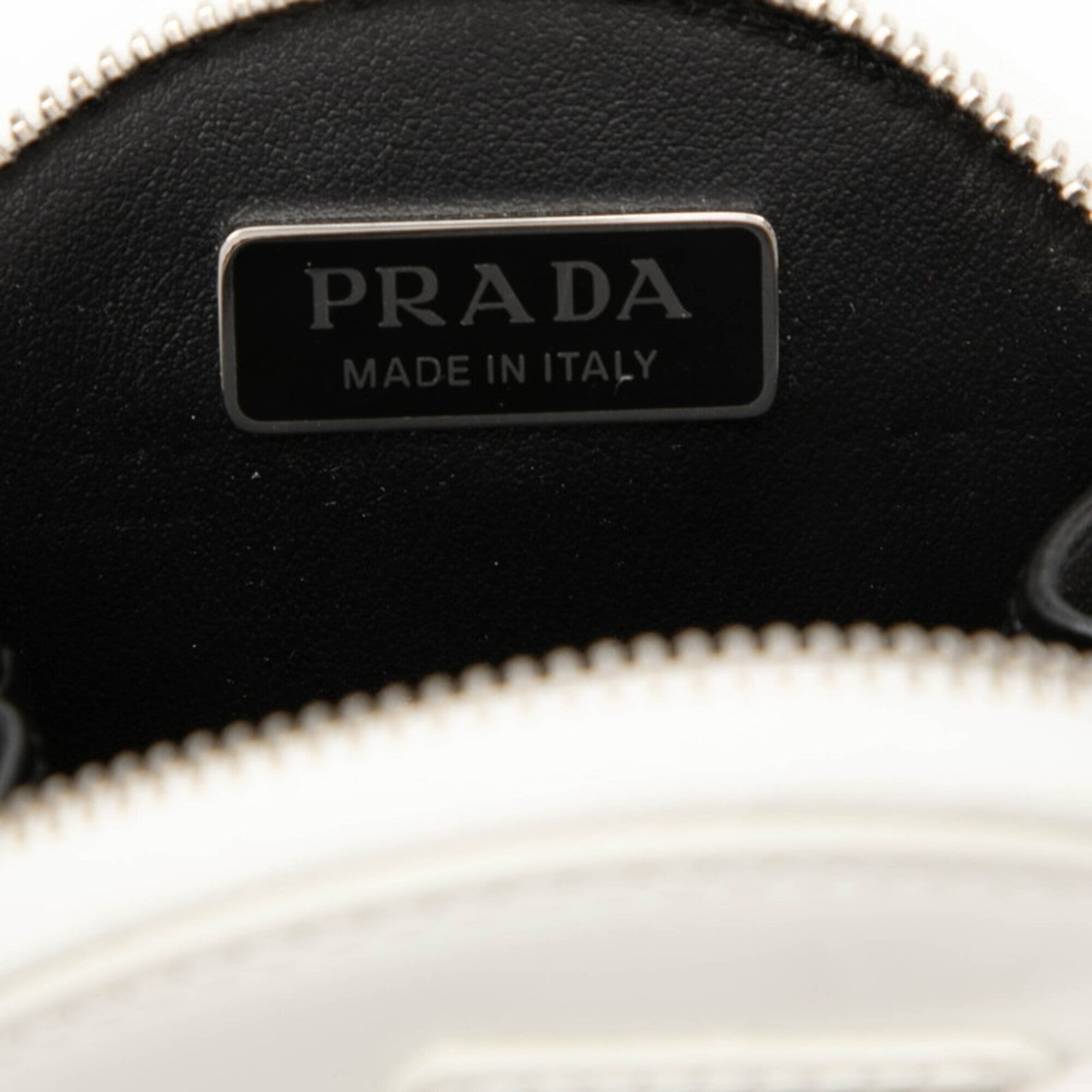 Prada White Patent Leather Coin Purse/Coin Case (Pre-Owned)