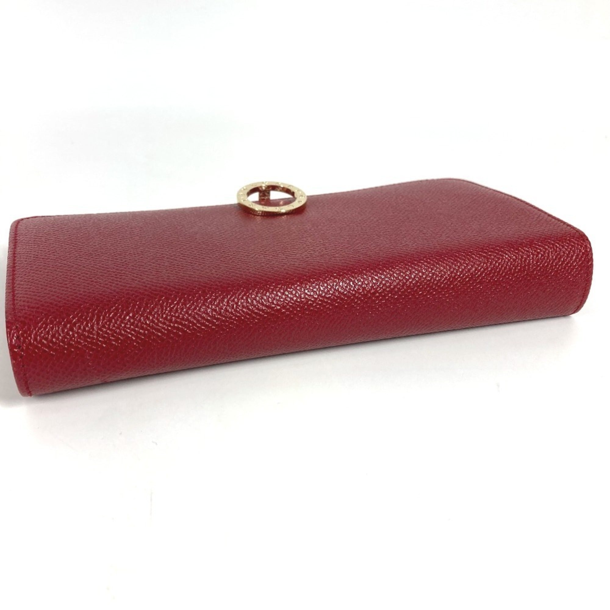 Bvlgari Bvlgari Bvlgari Red Color Leather Long Wallet (Bi-Fold) (Pre-Owned)