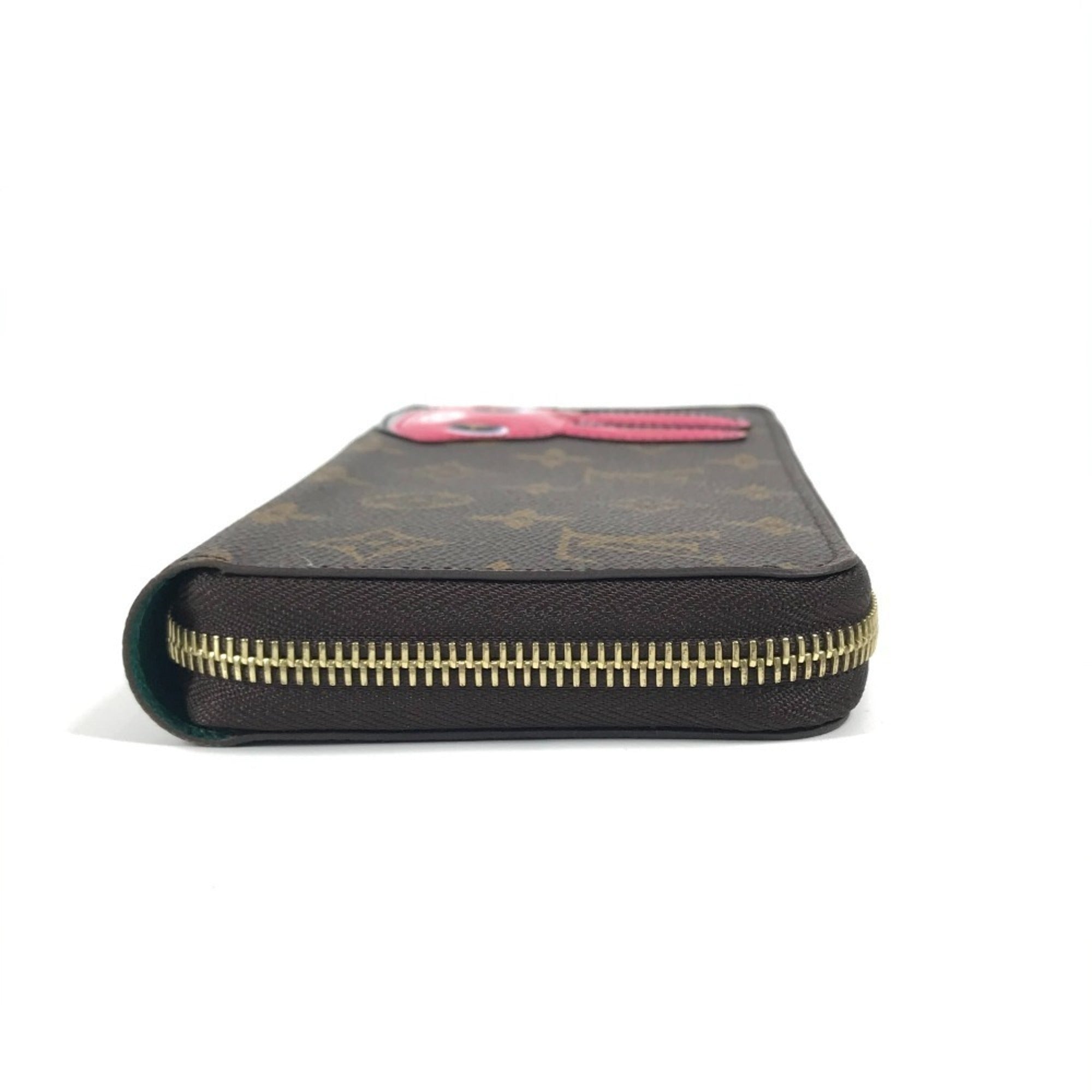 Louis Vuitton Brown Pink Monogram Long Wallet (Bi-Fold) (Pre-Owned)