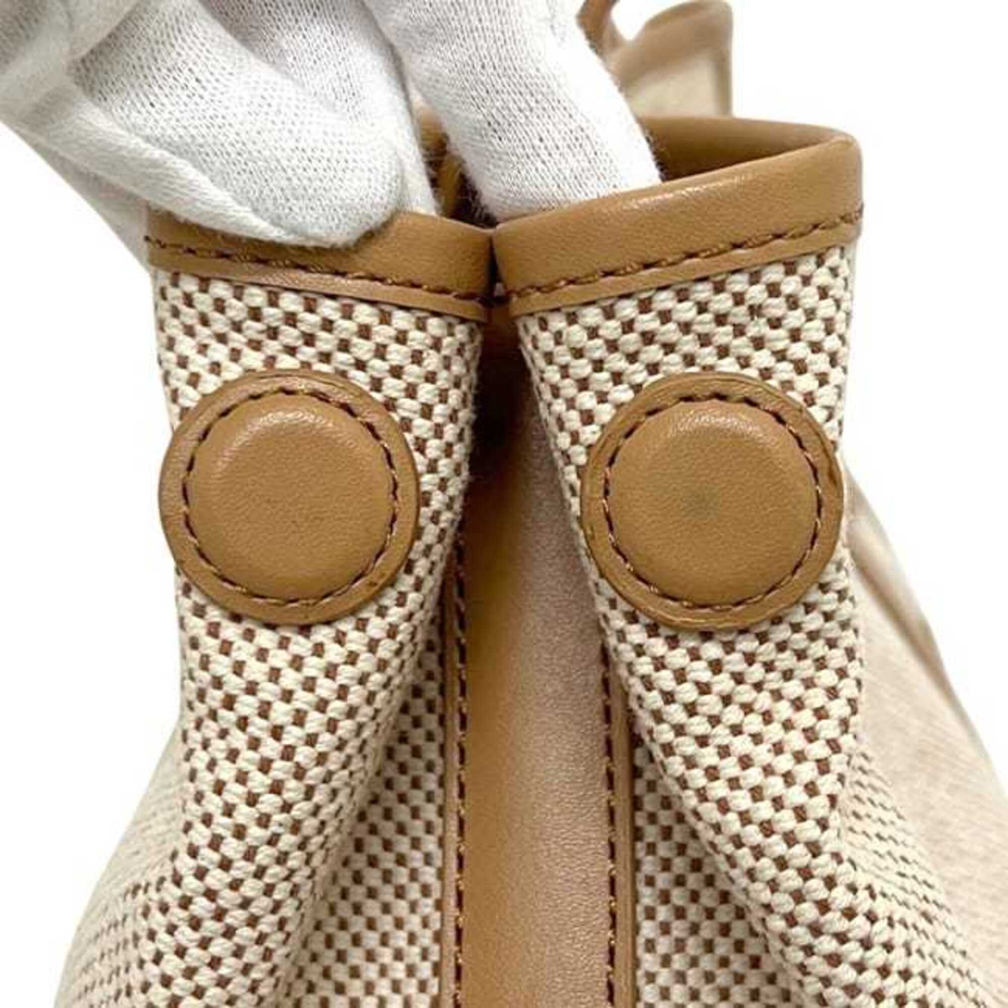 Tory Burch Beige Canvas Tote Bag (Pre-Owned)