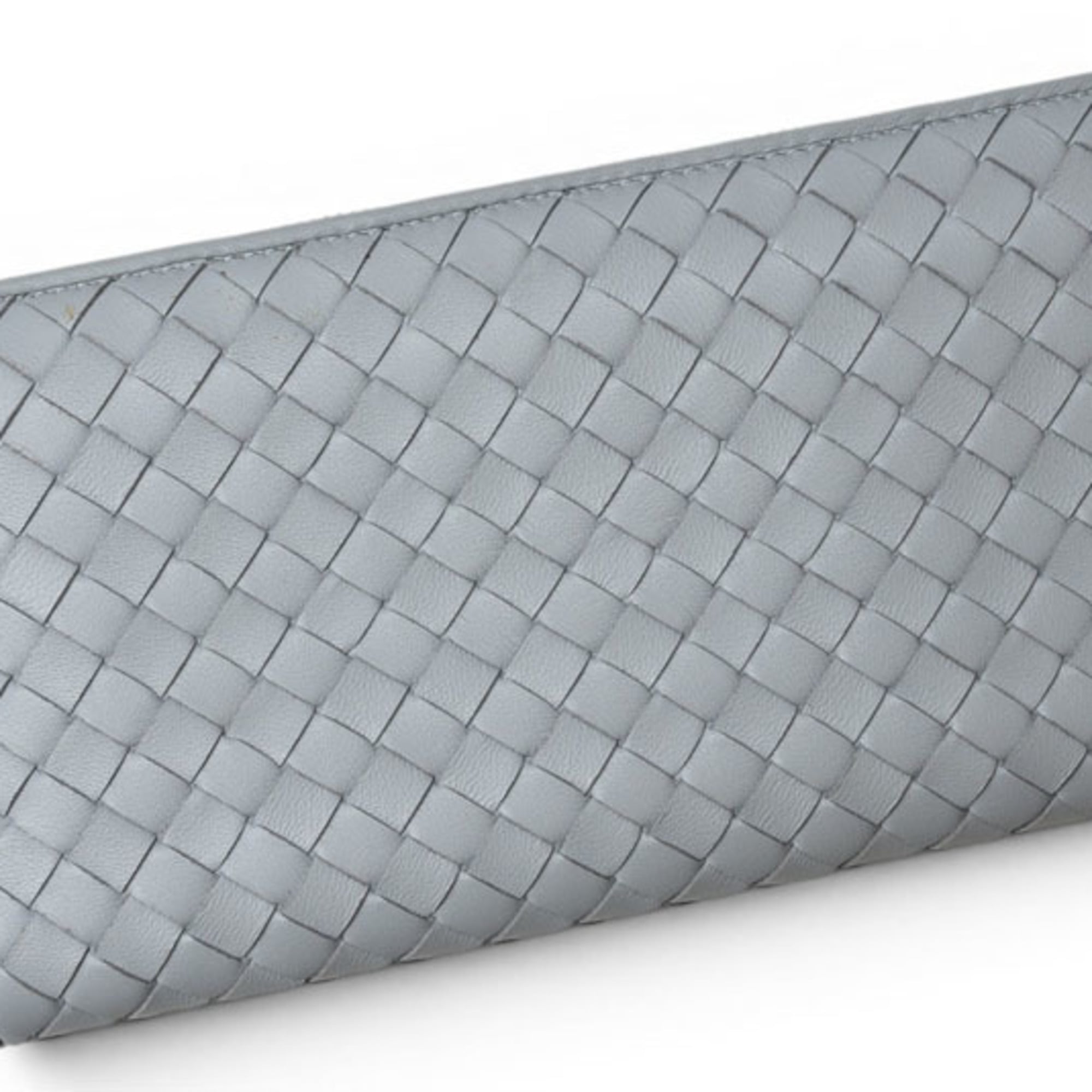 Bottega Veneta Intrecciato Blue Long Wallet (Bi-Fold) (Pre-Owned)