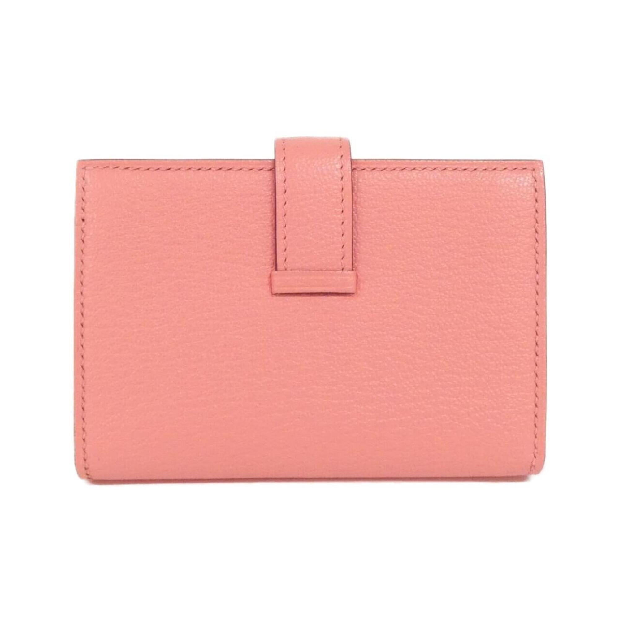Hermes Pink Chevre Leather Wallet (Bi-Fold) (Pre-Owned)