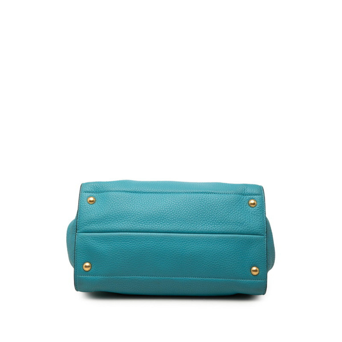 Prada Blue Leather Handbag Shoulder Bag (Pre-Owned)