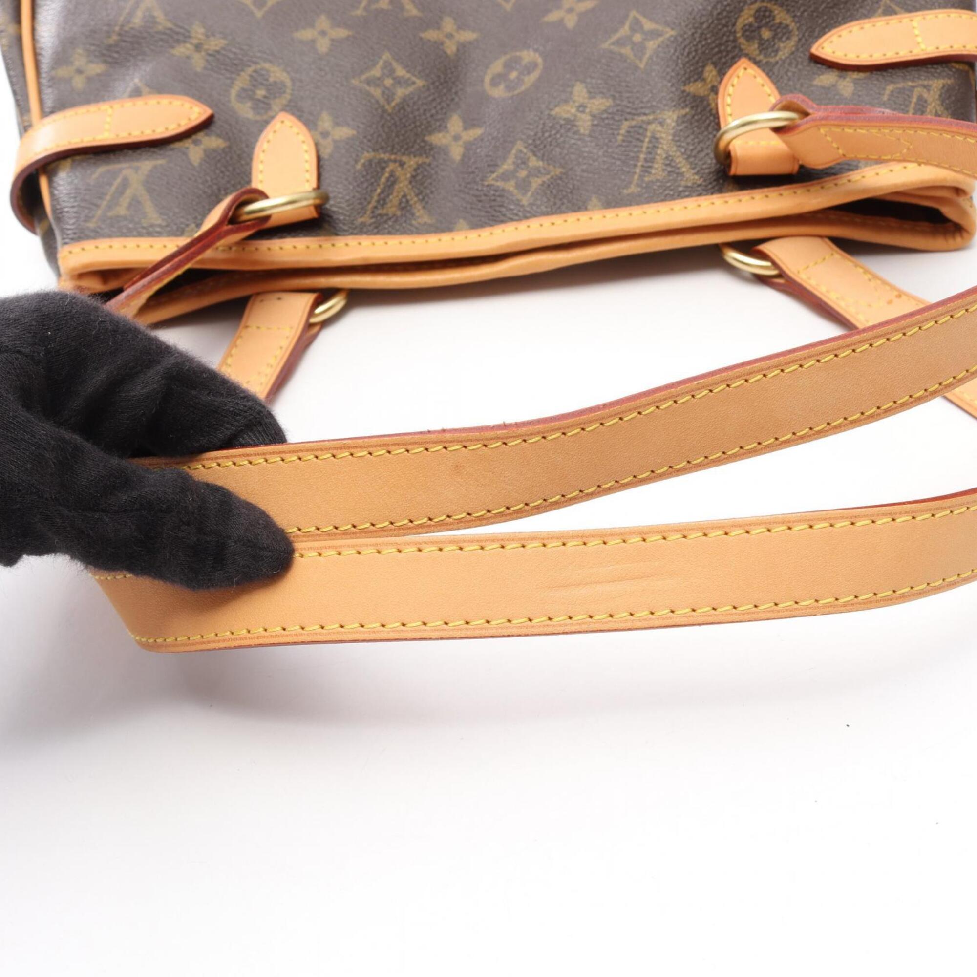 Louis Vuitton Brown Monogram Coated Canvas Leather Handbag Tote Bag (Pre-Owned)