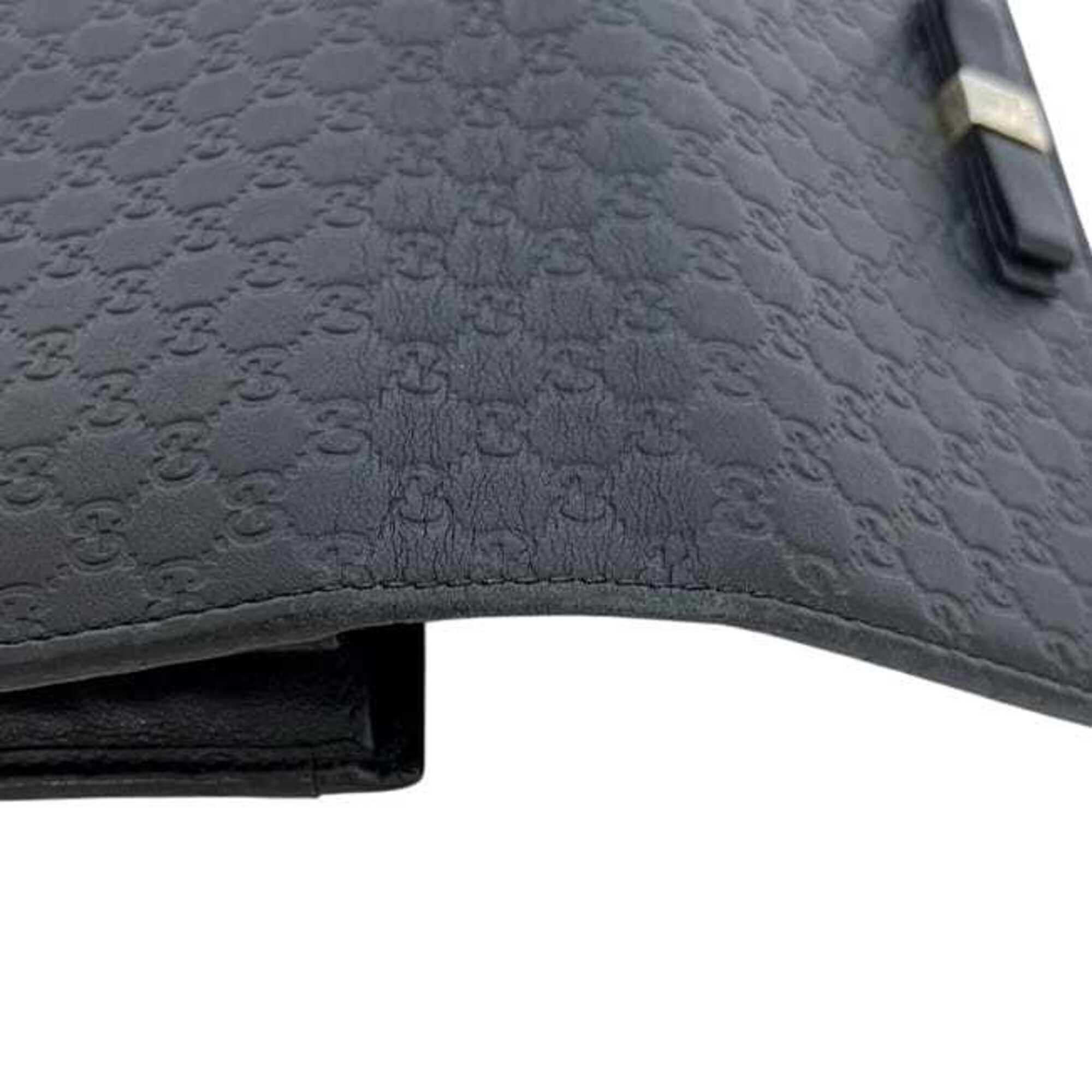 Gucci Black Leather Long Wallet (Bi-Fold) (Pre-Owned)