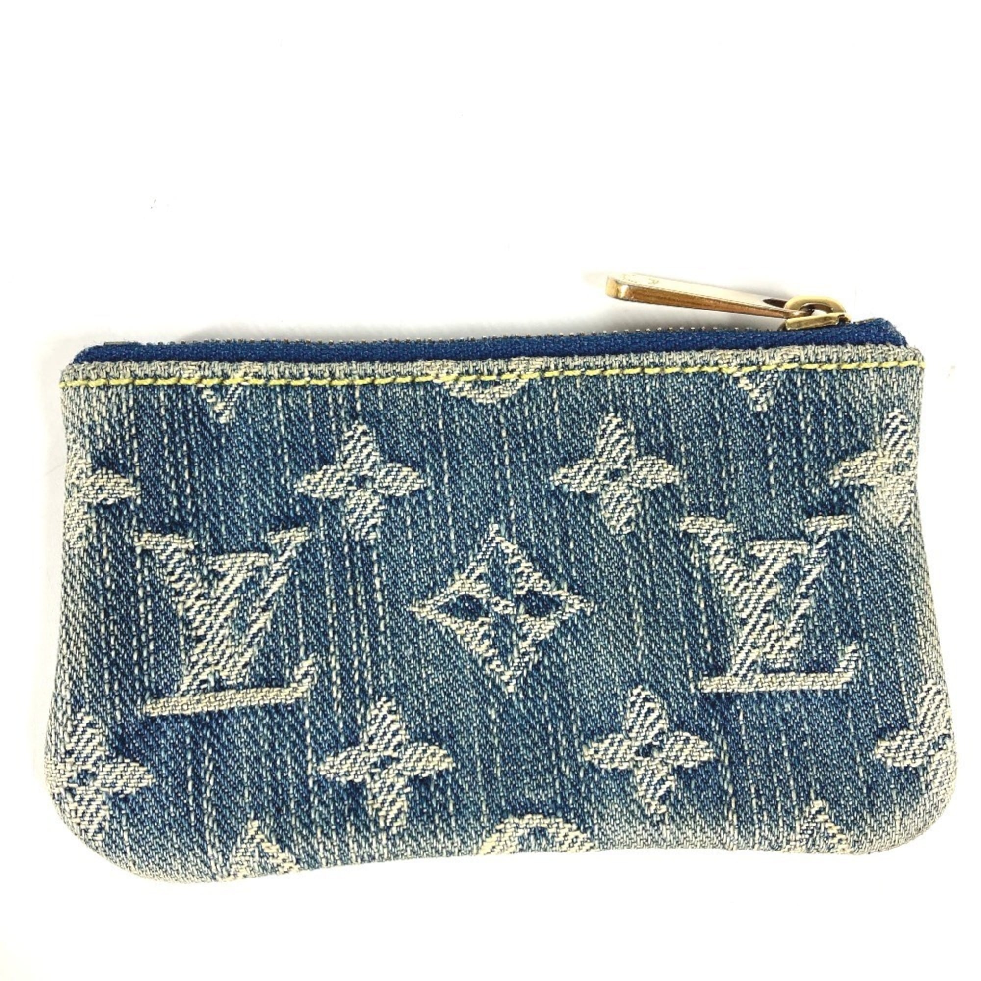 Louis Vuitton Blue Monogram Denim Coin Purse/Coin Case (Pre-Owned)