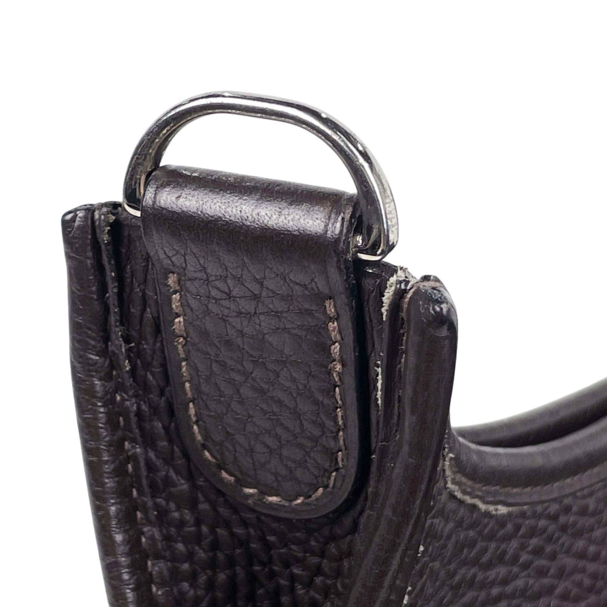 Hermes Evelyne Ebene Taurillon Clemence Leather Shoulder Bag (Pre-Owned)