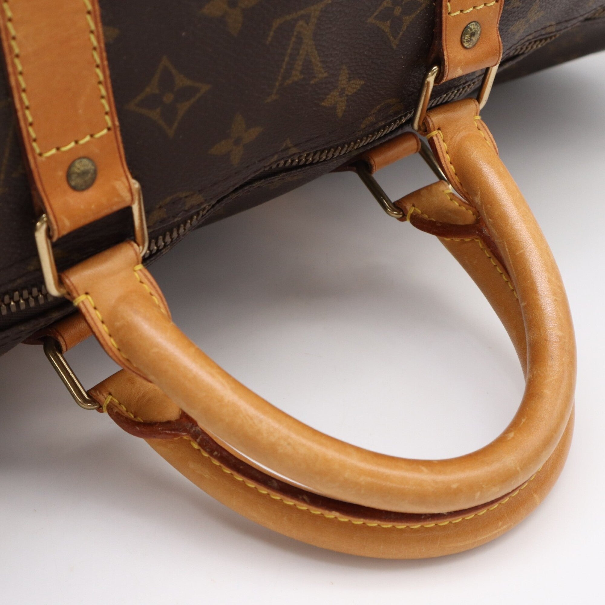 Louis Vuitton Monogram Beige Brown Monogram Boston Bag (Pre-Owned)