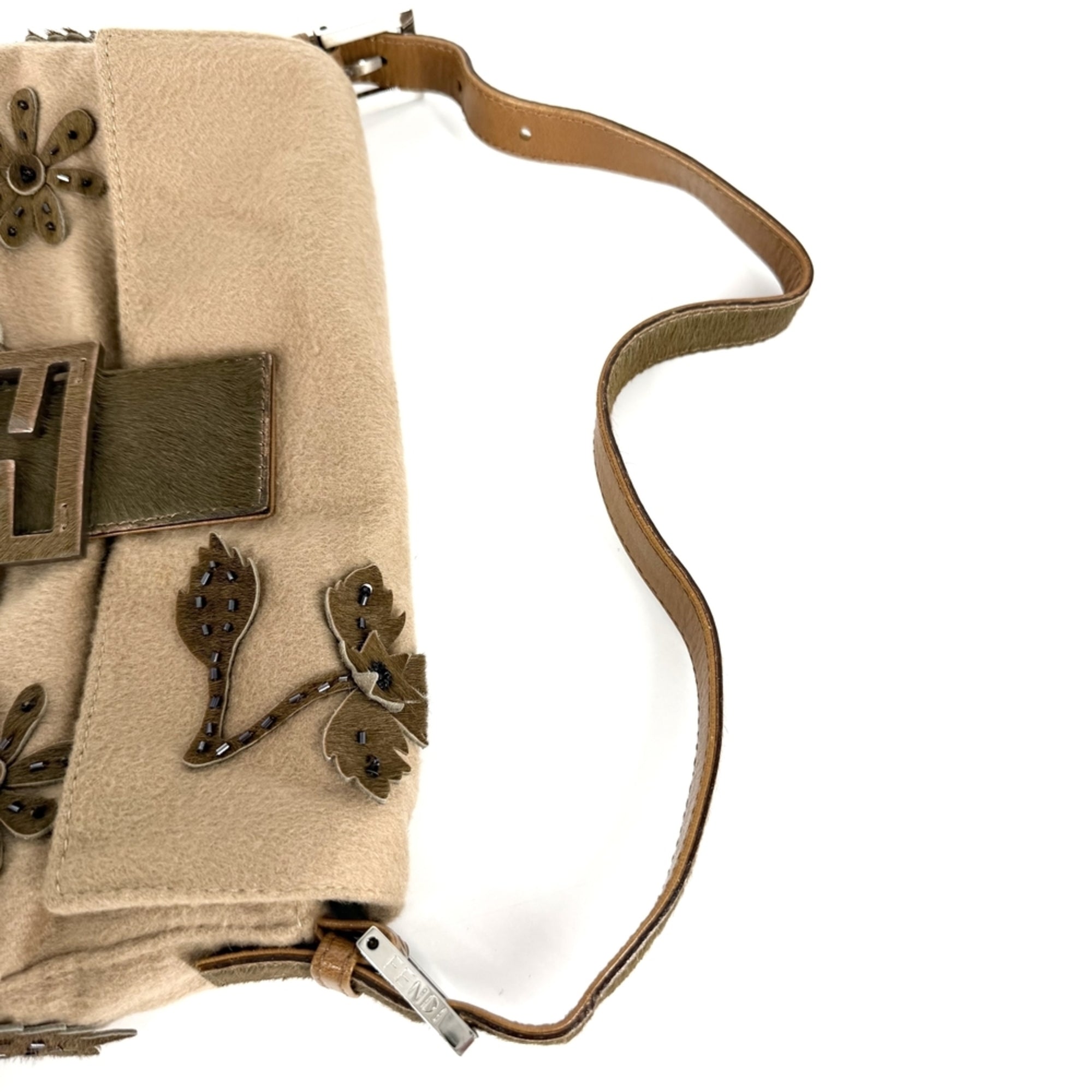 Fendi Brown Wool Handbag (Pre-Owned)