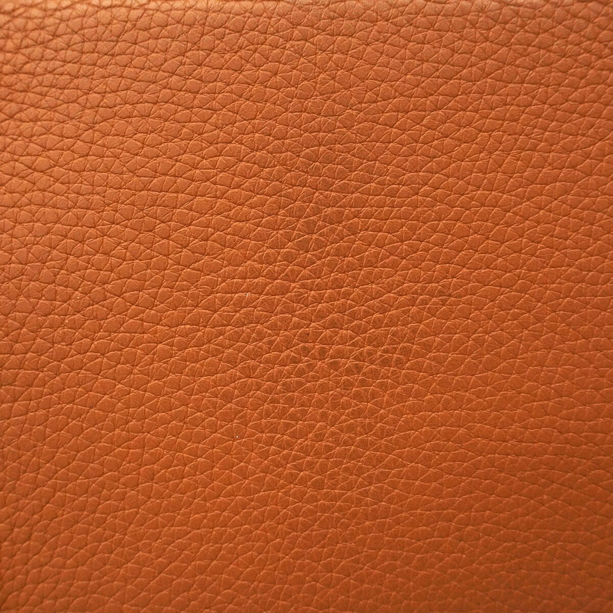 Hermes Gold Taurillon Clemence Leather Handbag (Pre-Owned)