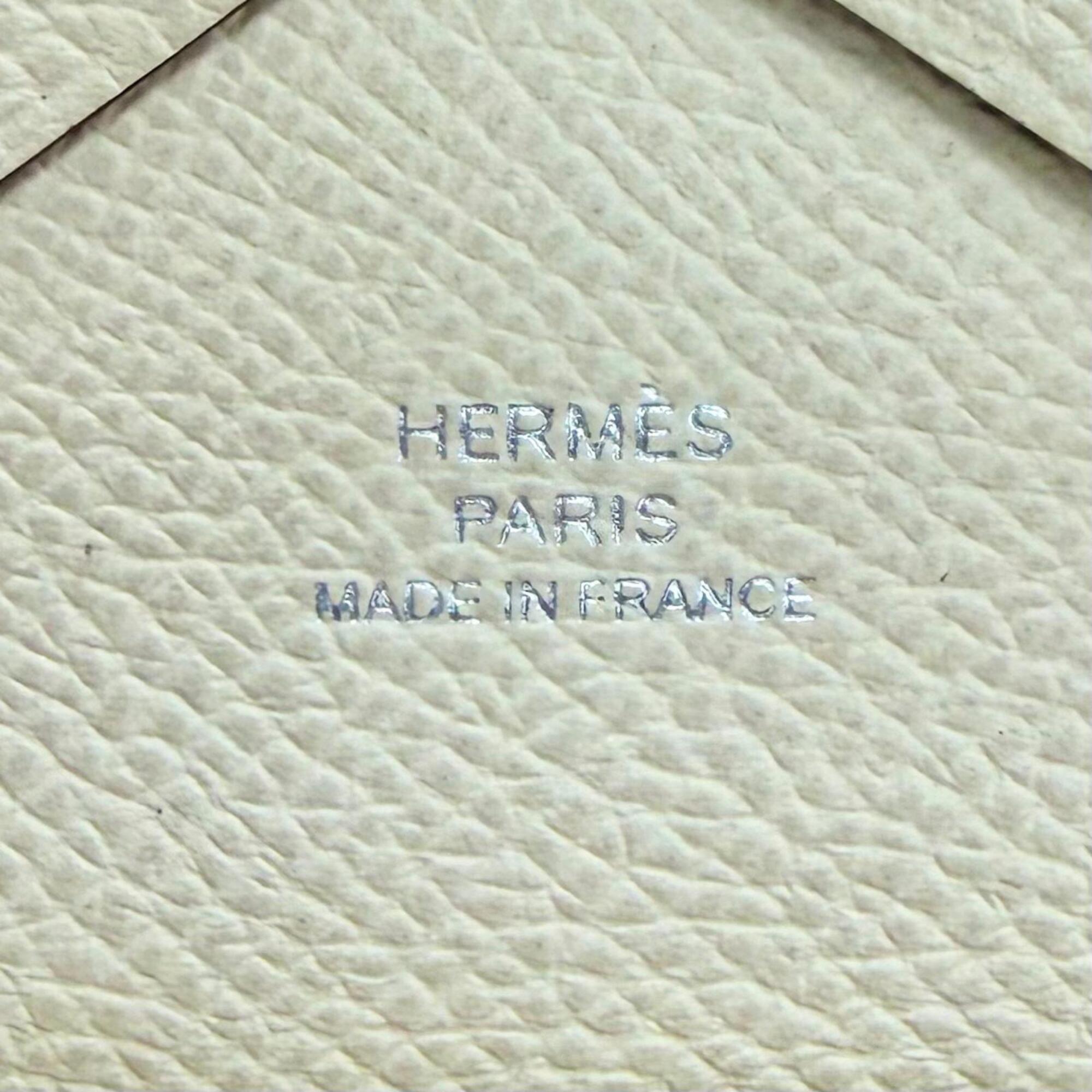 Hermes Silver Epsom Leather Coin Purse/Coin Case (Pre-Owned)