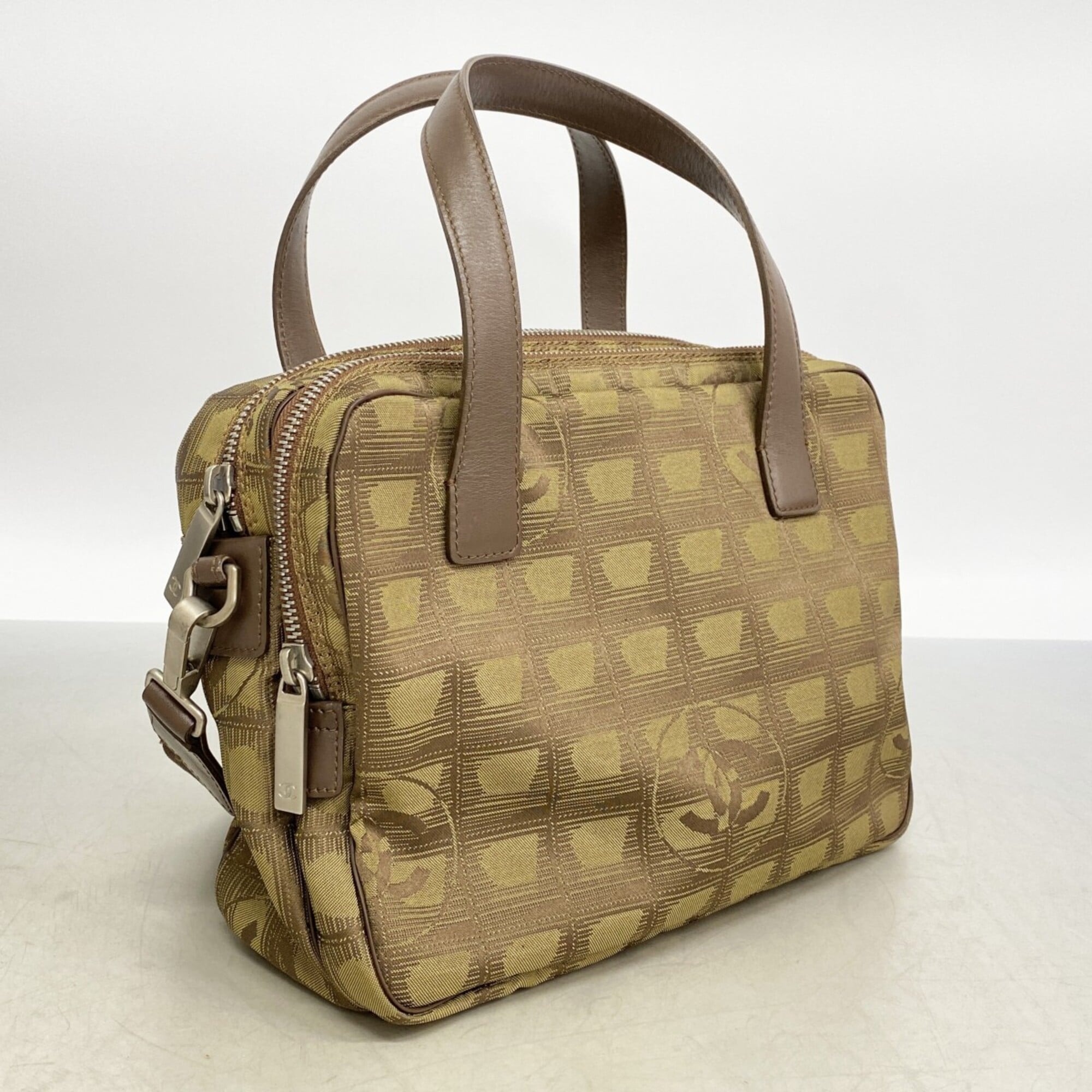 Chanel Khaki Nylon Handbag (Pre-Owned)
