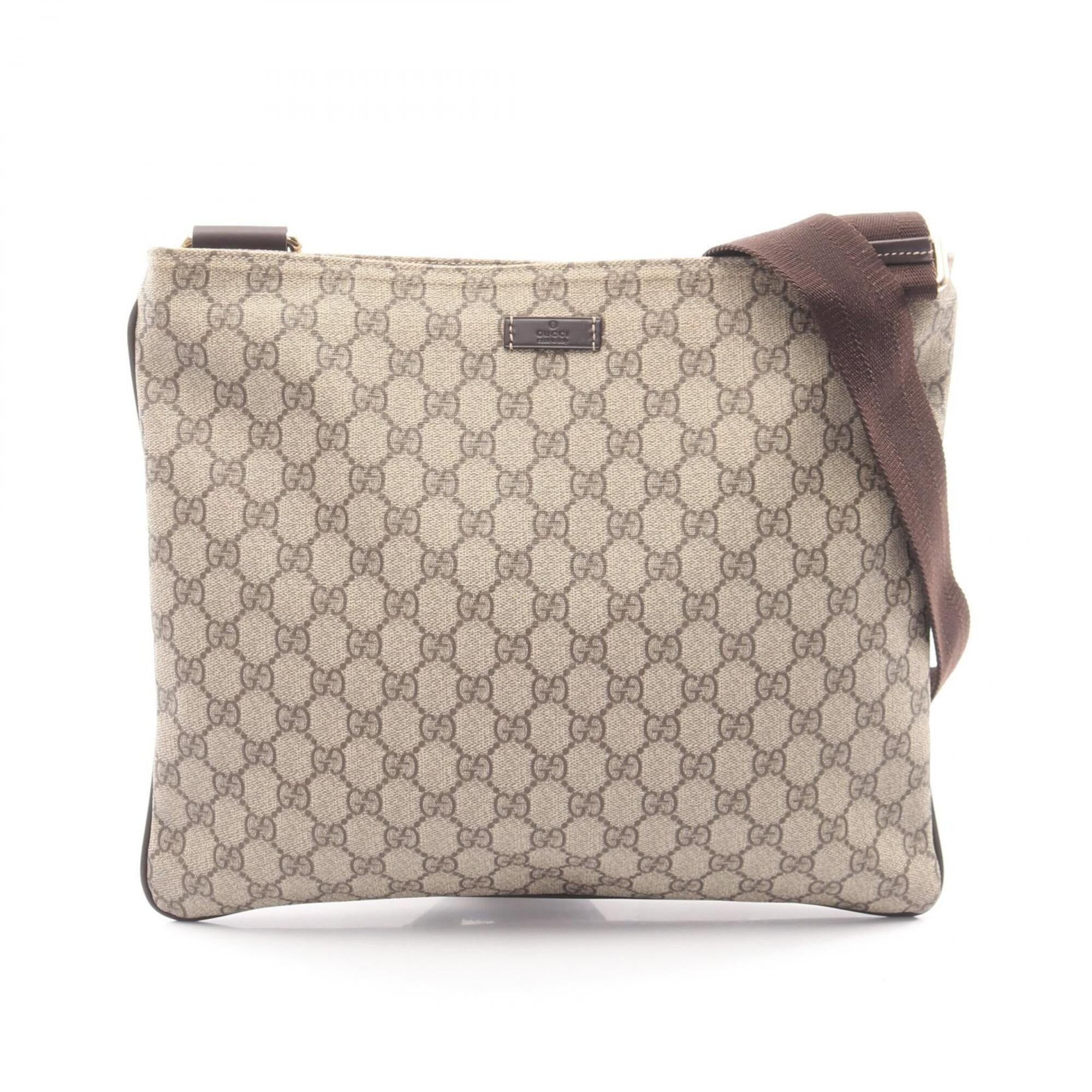 Gucci Beige Brown Pvc Leather Handbag Shoulder Bag (Pre-Owned)