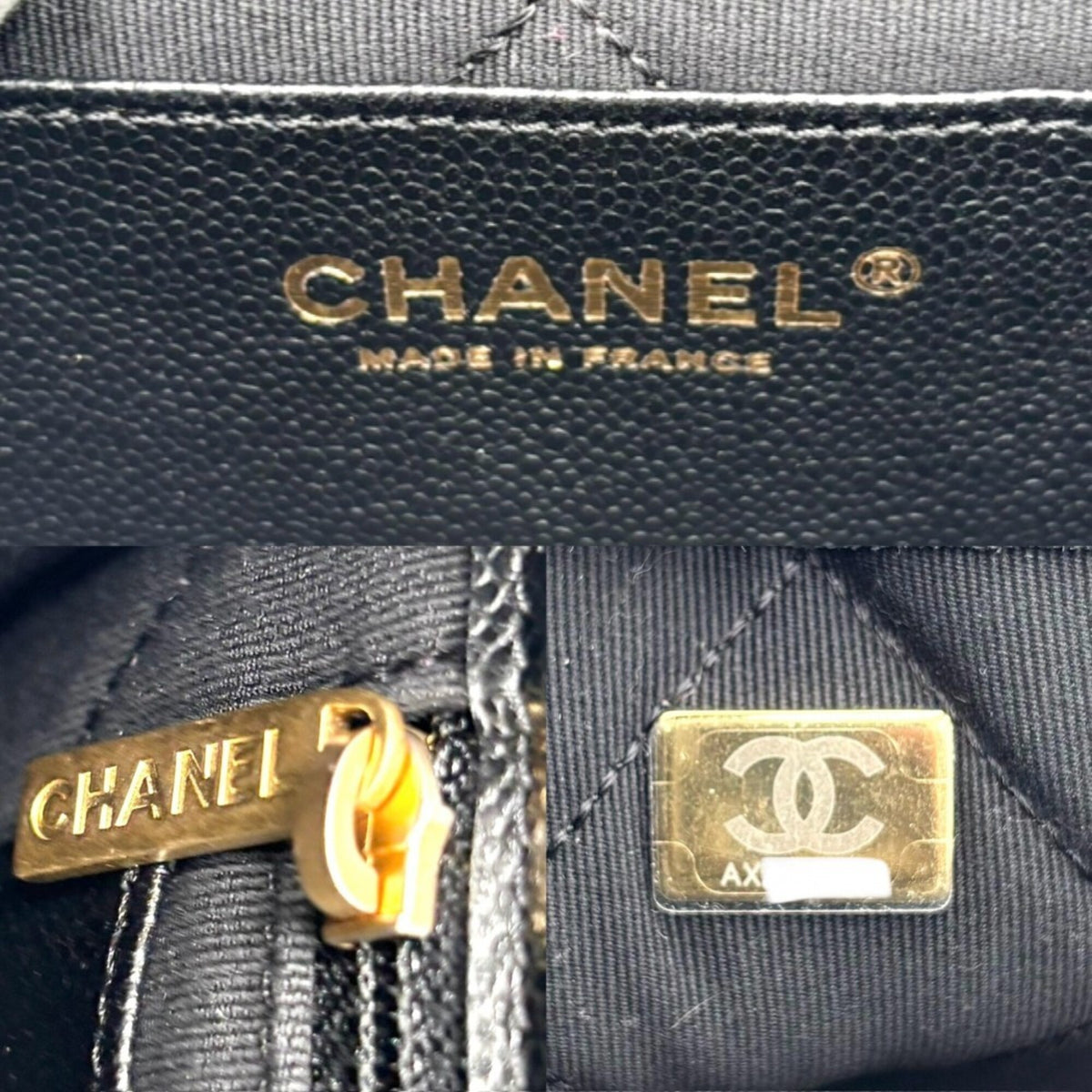 Chanel Black Grained Calfskin Shoulder Bag (Pre-Owned)