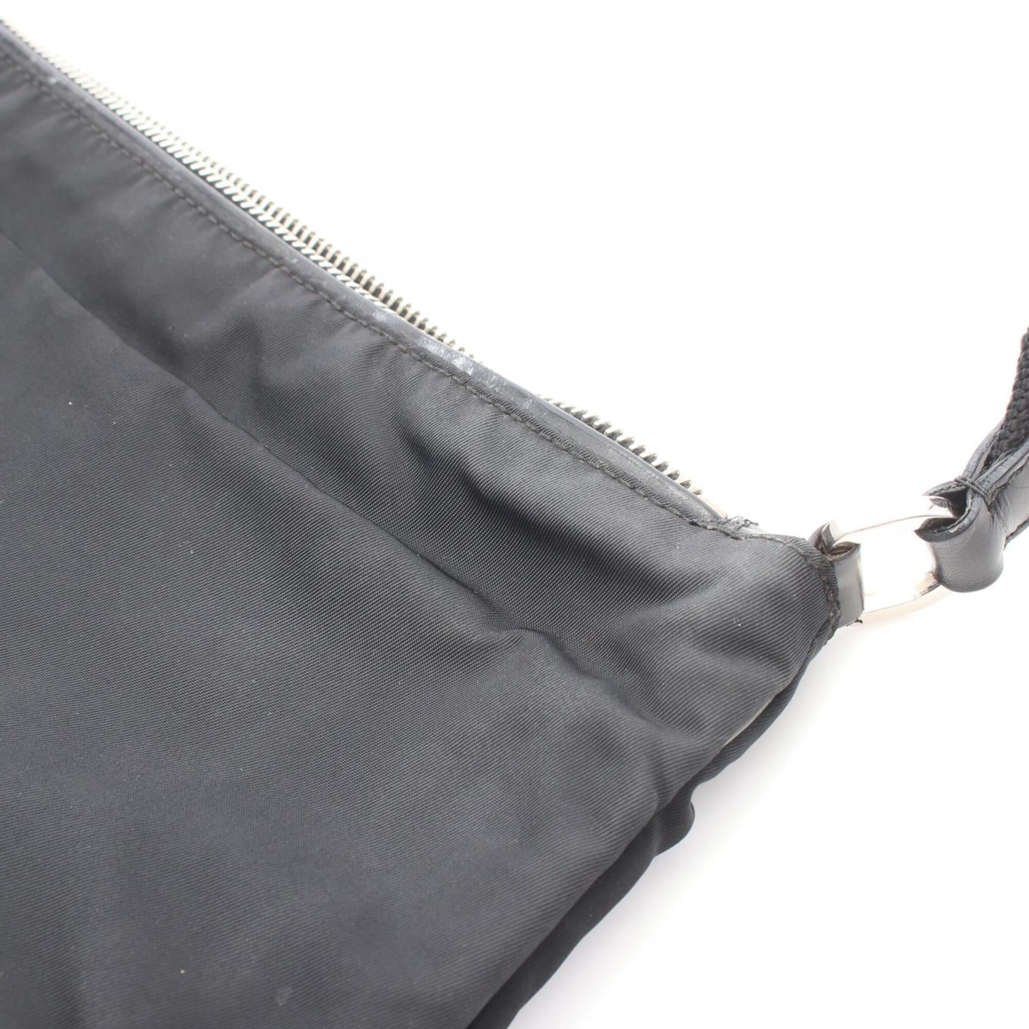 Prada Black Nylon Leather Shoulder Bag (Pre-Owned)