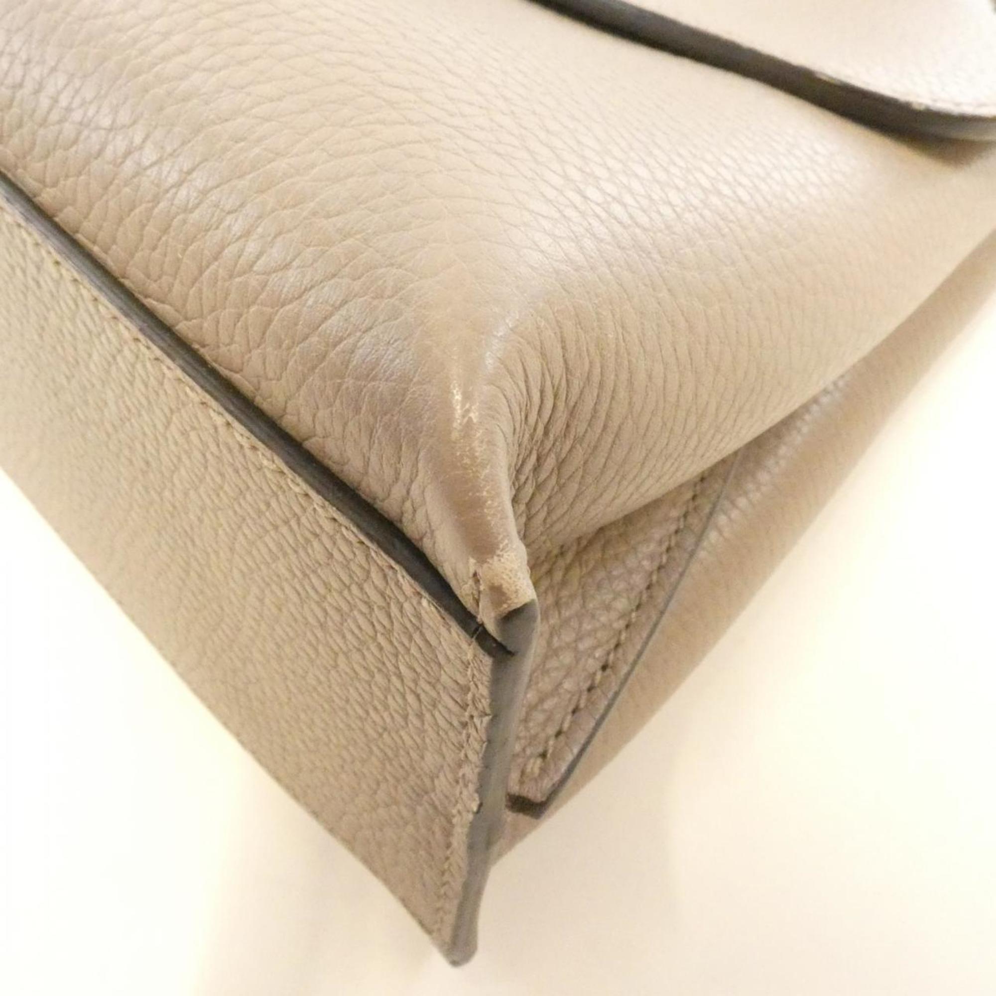 Gucci Light Gray Leather Handbag (Pre-Owned)