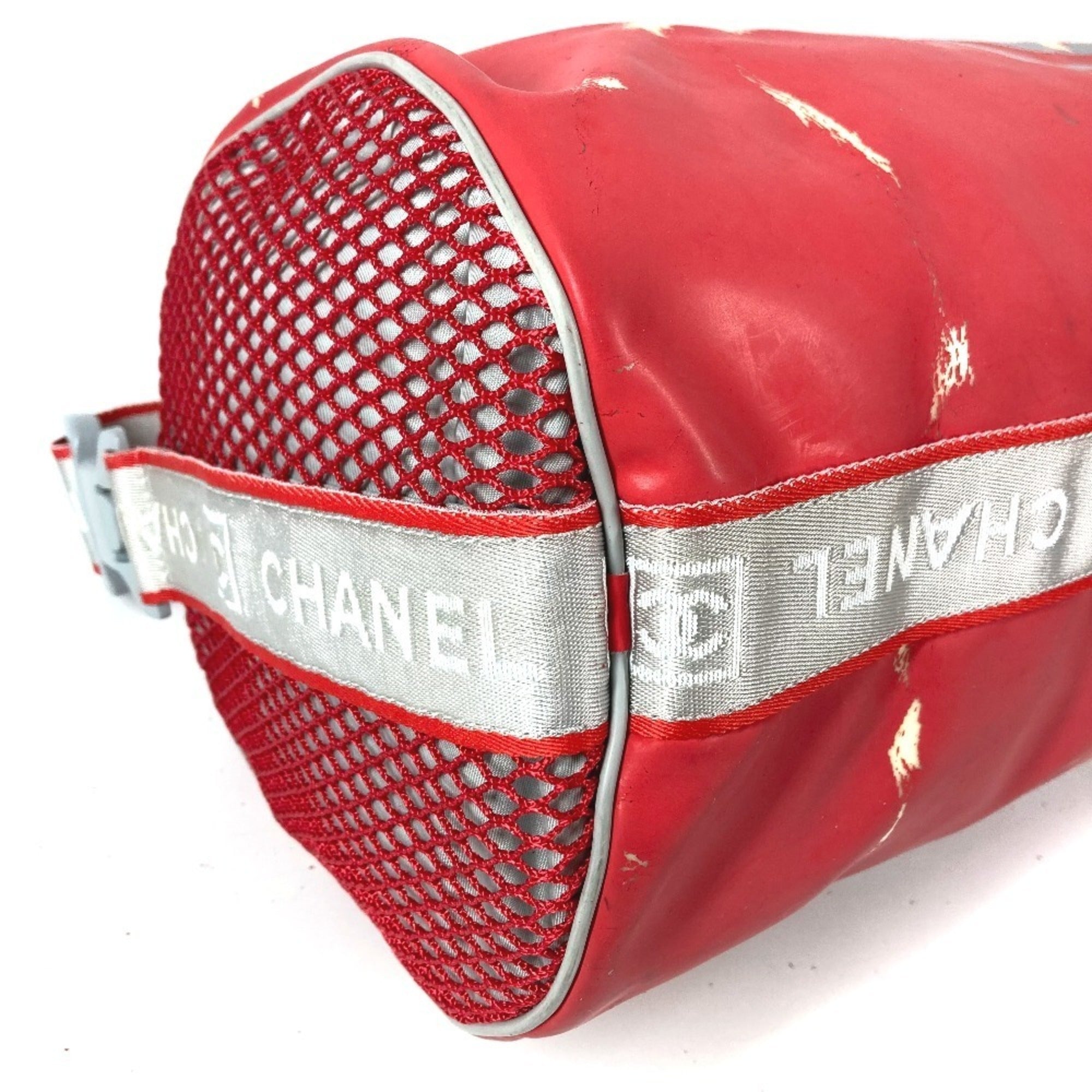 Chanel Red Color White Rubber Shoulder Bag (Pre-Owned)