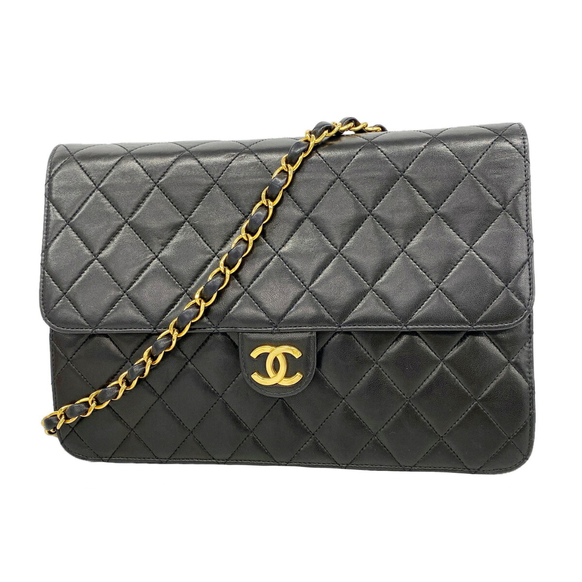Chanel Black Leather Shoulder Bag (Pre-Owned)