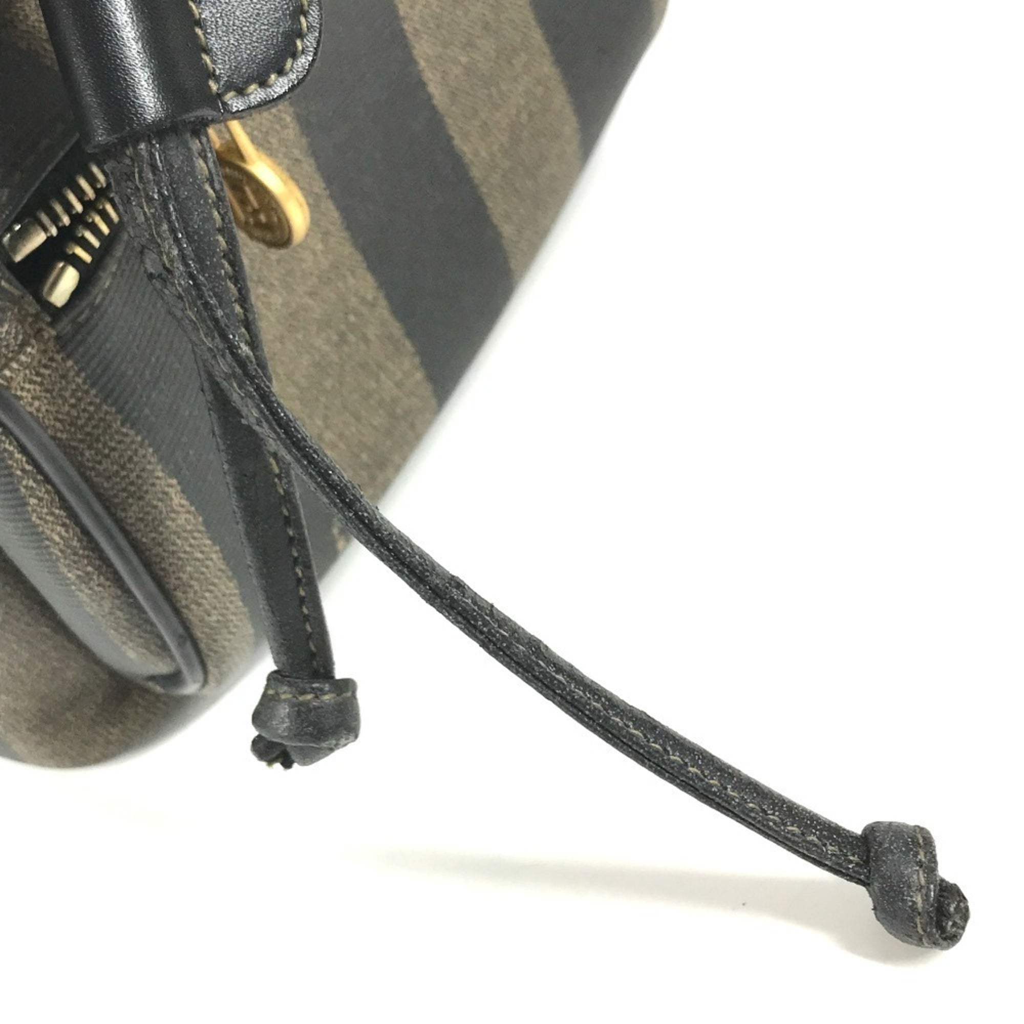 Fendi Black Khaki Pvc Leather Backpack (Pre-Owned)