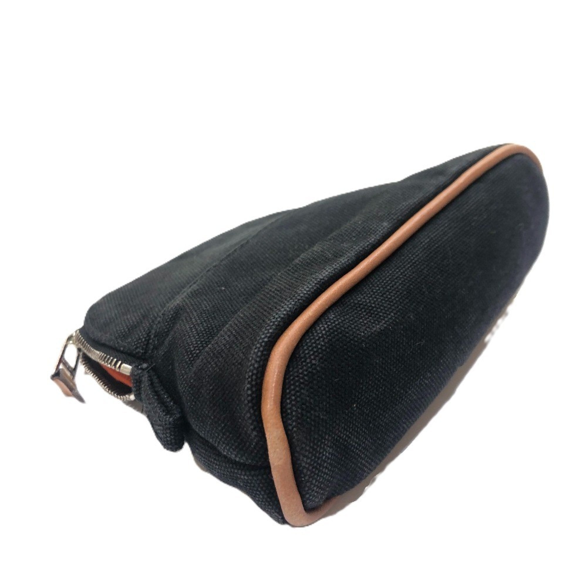 Hermes Bolide Black Canvas Pouch (Pre-Owned)