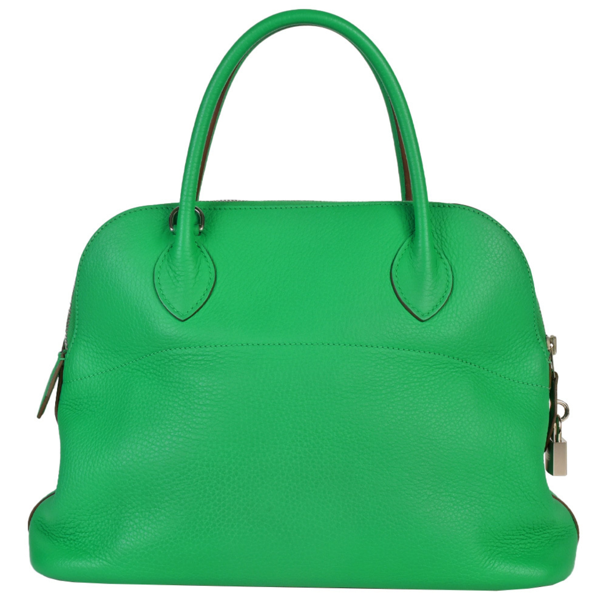Hermes Bolide Green Mint Green Taurillon Clemence Leather Handbag (Pre-Owned)