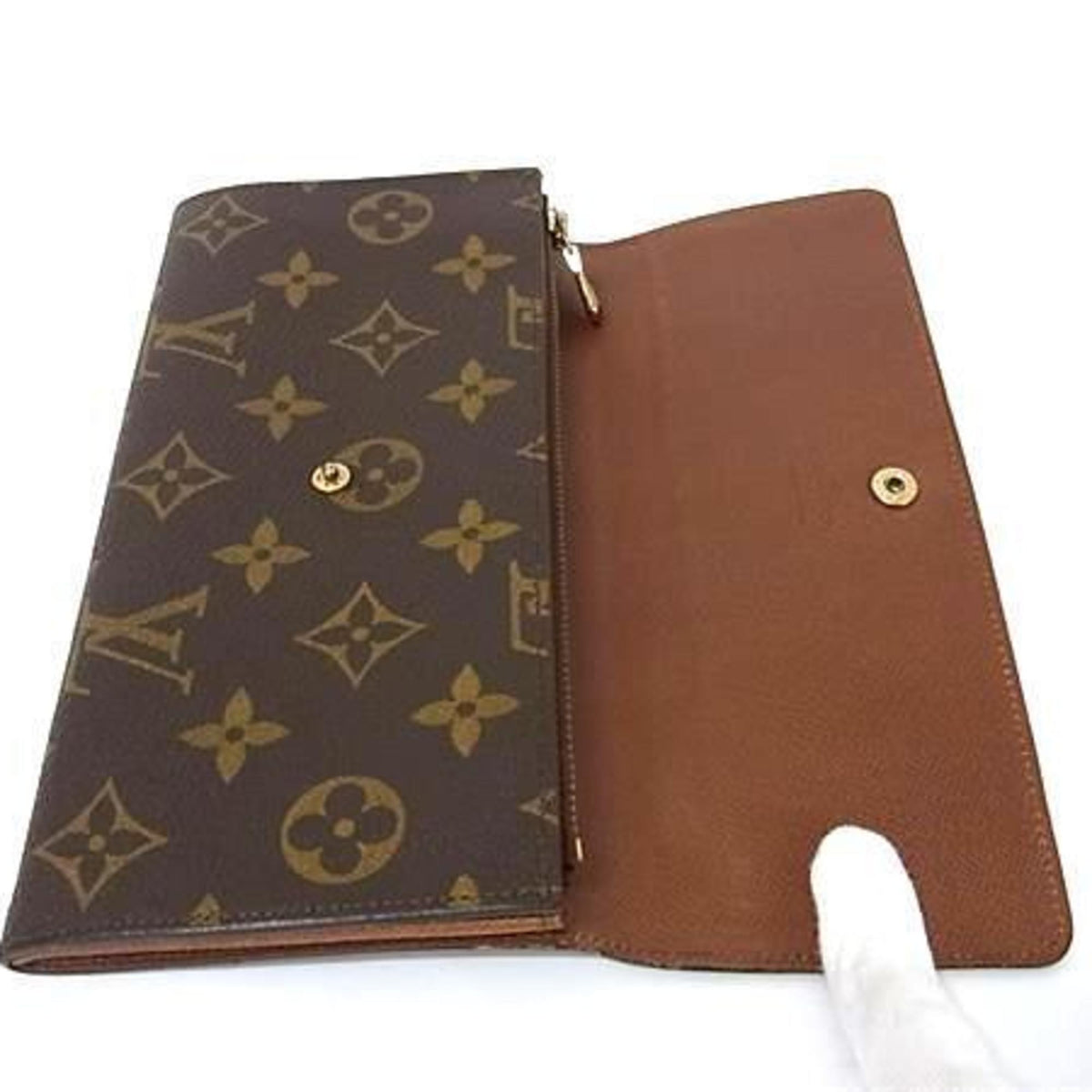 Louis Vuitton Monogram Brown Monogram Long Wallet (Bi-Fold) (Pre-Owned)