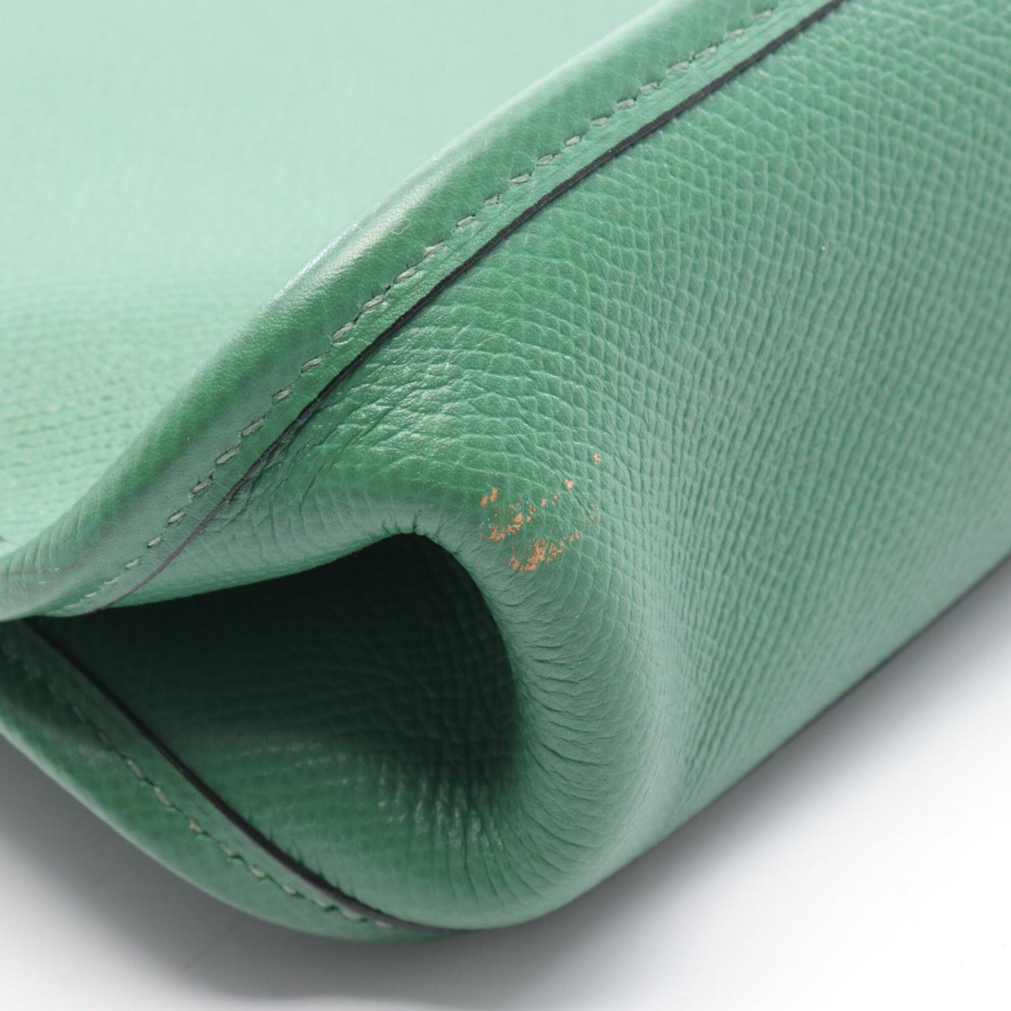 Hermes Green Courchevel Leather Shoulder Bag (Pre-Owned)