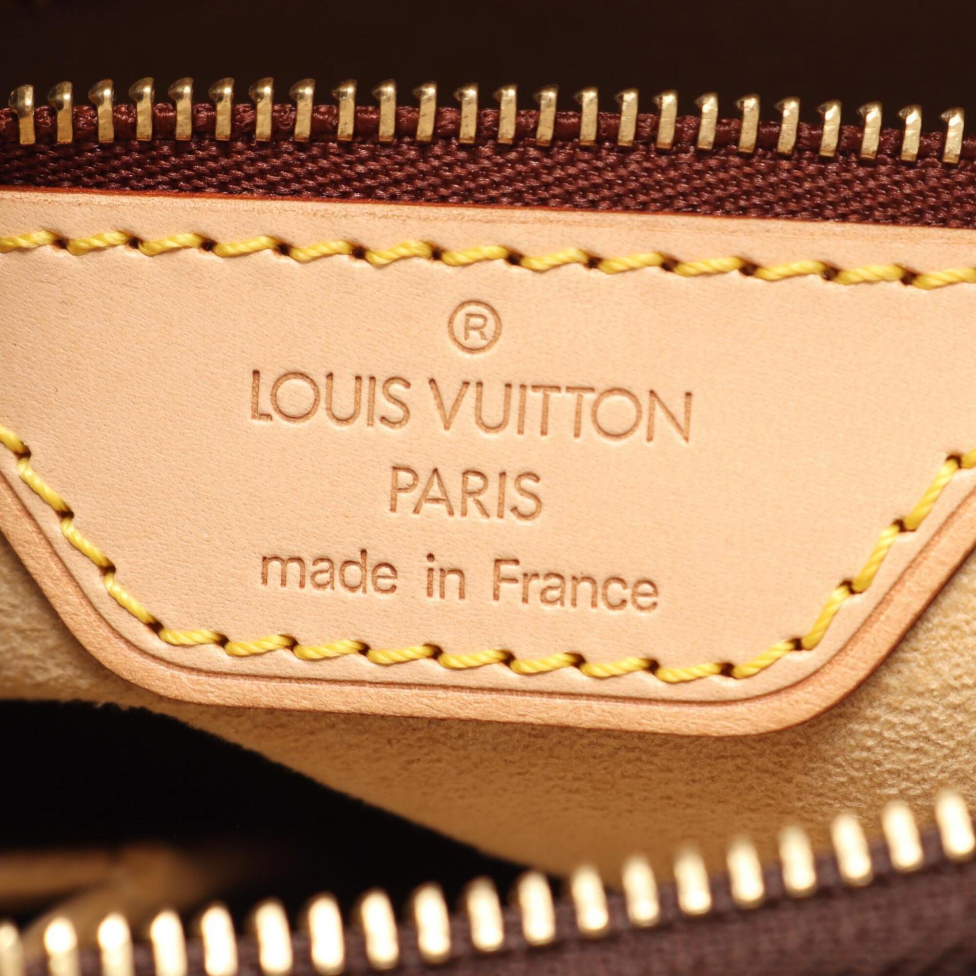 Louis Vuitton Brown Monogram Coated Canvas Leather Handbag Shoulder Bag (Pre-Owned)